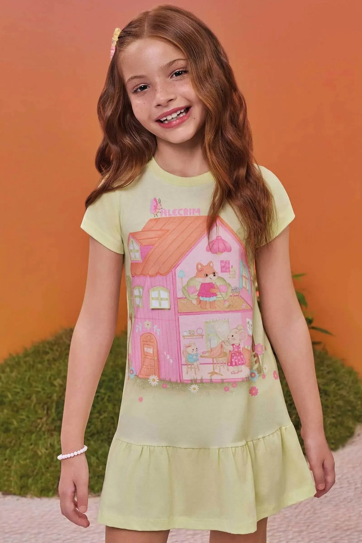 Vestido em Meia Malha 98530 Kukiê Infantil Menina