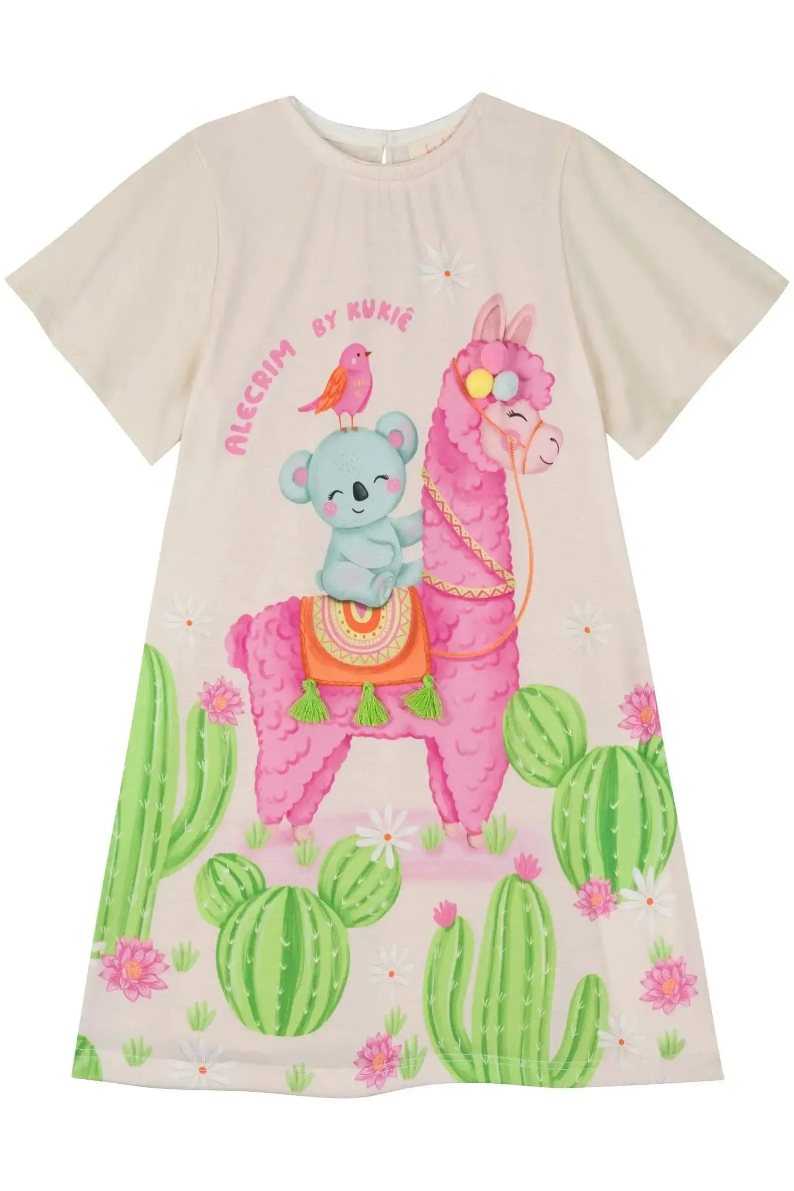 Vestido em Meia Malha 85021 Kukiê Bebê Menina