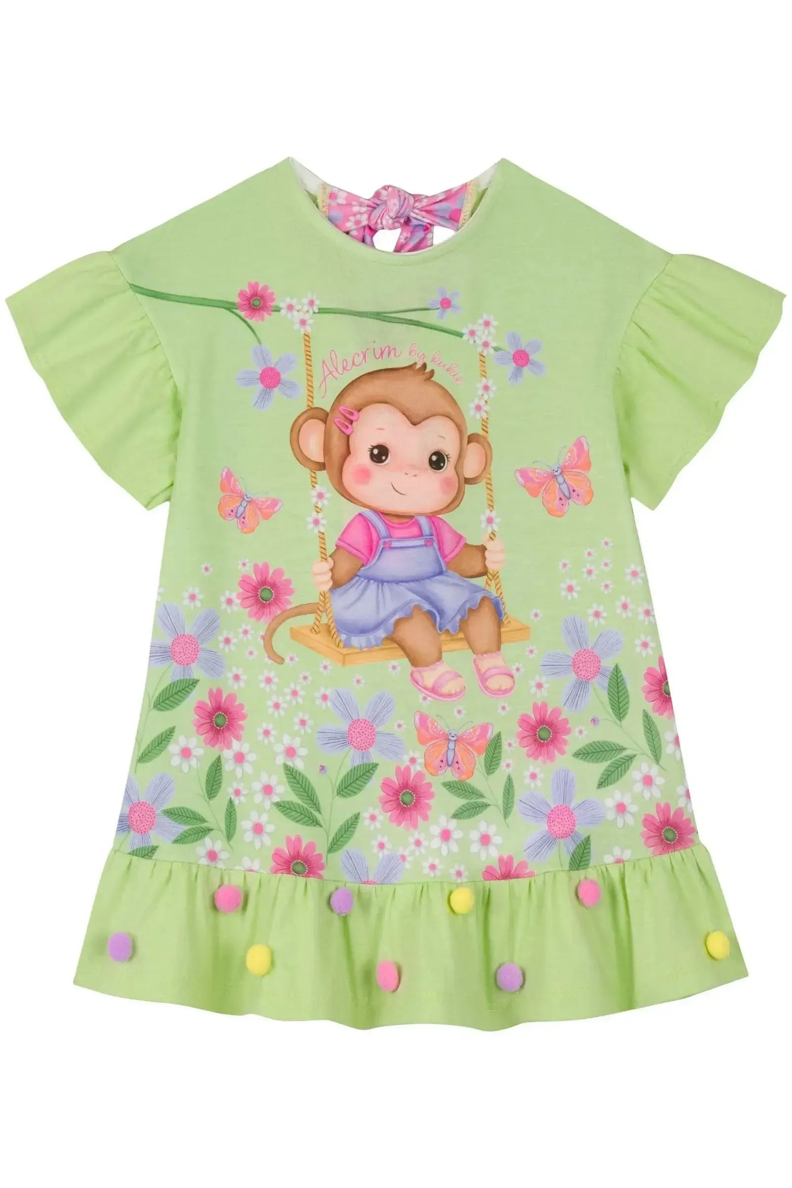 Vestido em Meia Malha 85023 Kukiê Bebê Menina