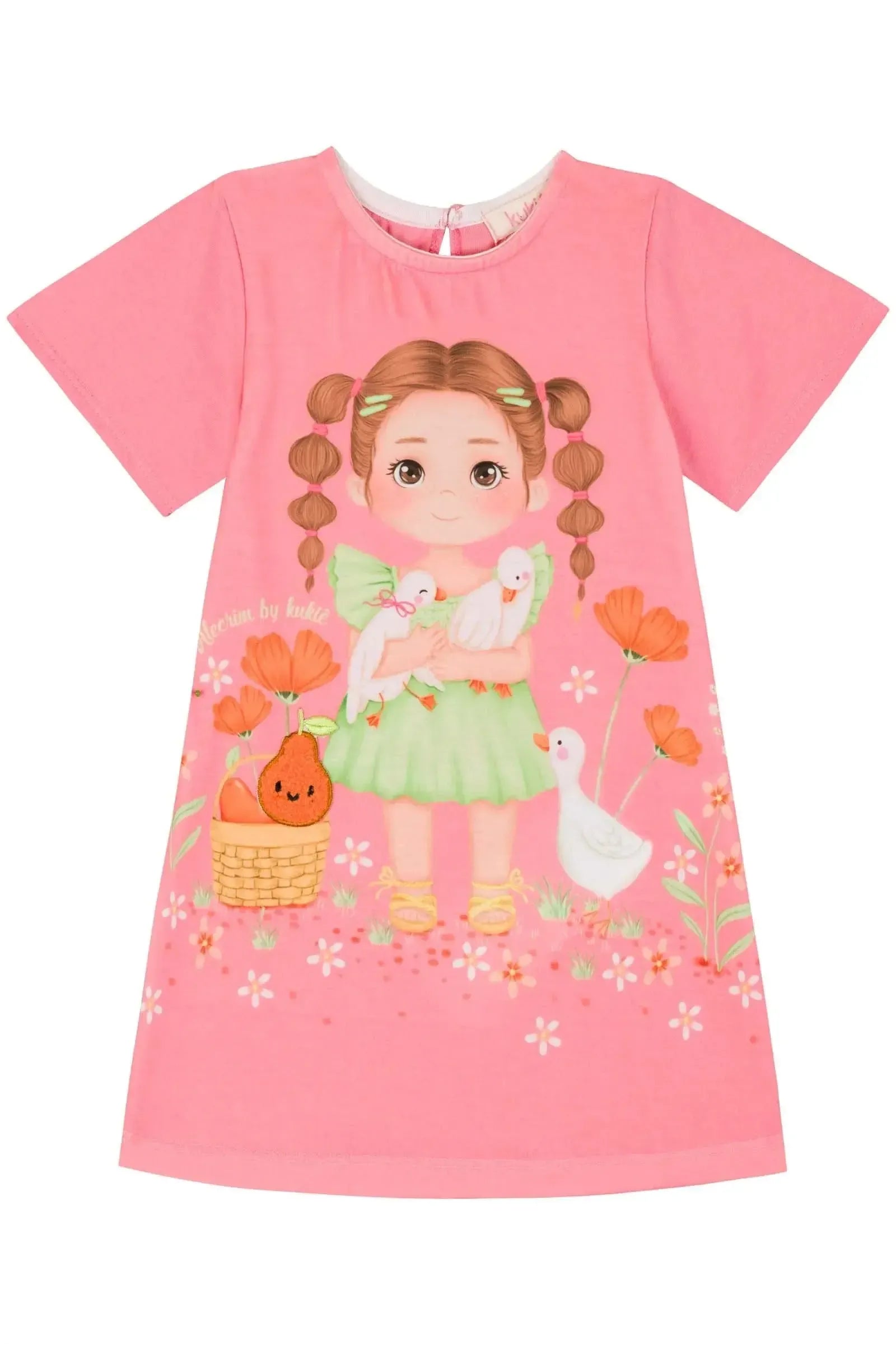 Vestido em Meia Malha 85028 Kukiê Bebê Menina