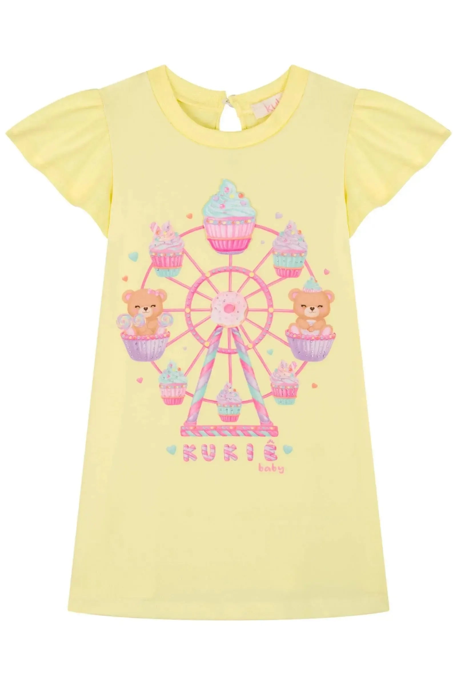 Vestido em Meia Malha 85122 Kukiê Bebê Menina