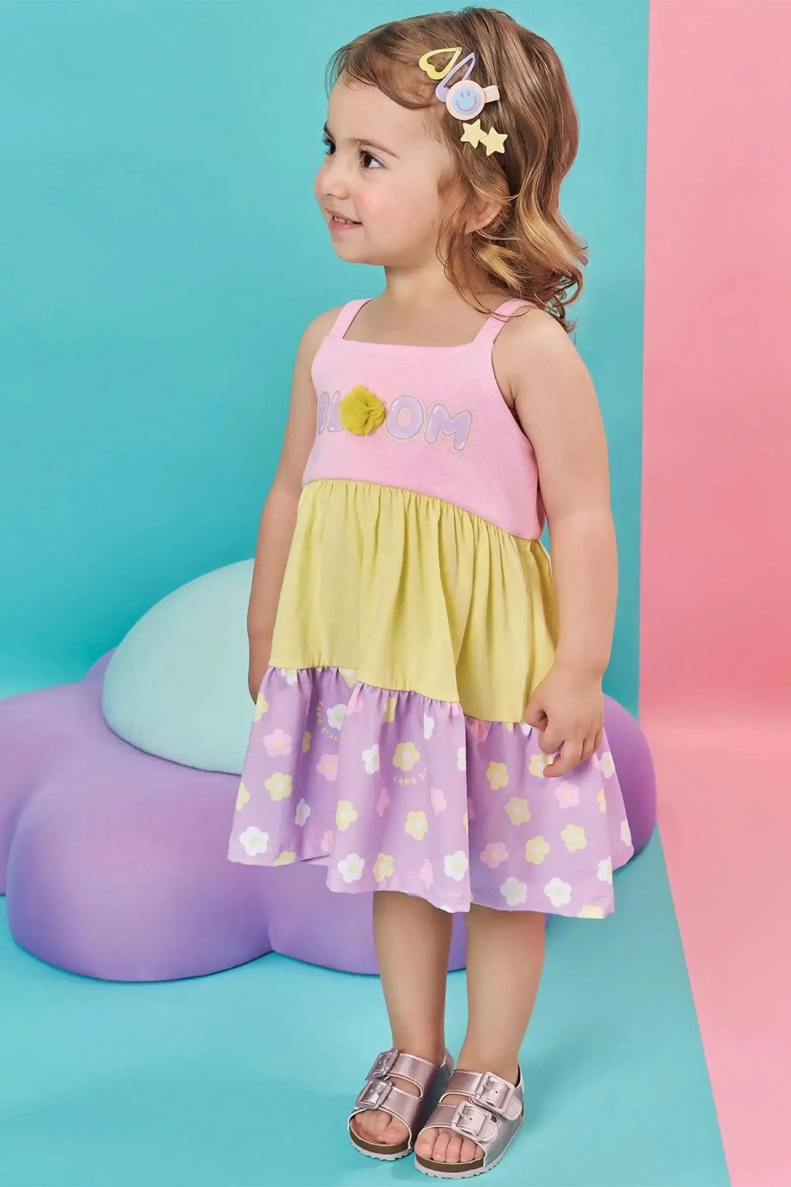 Vestido em Meia Malha 85124 Kukiê Bebê Menina
