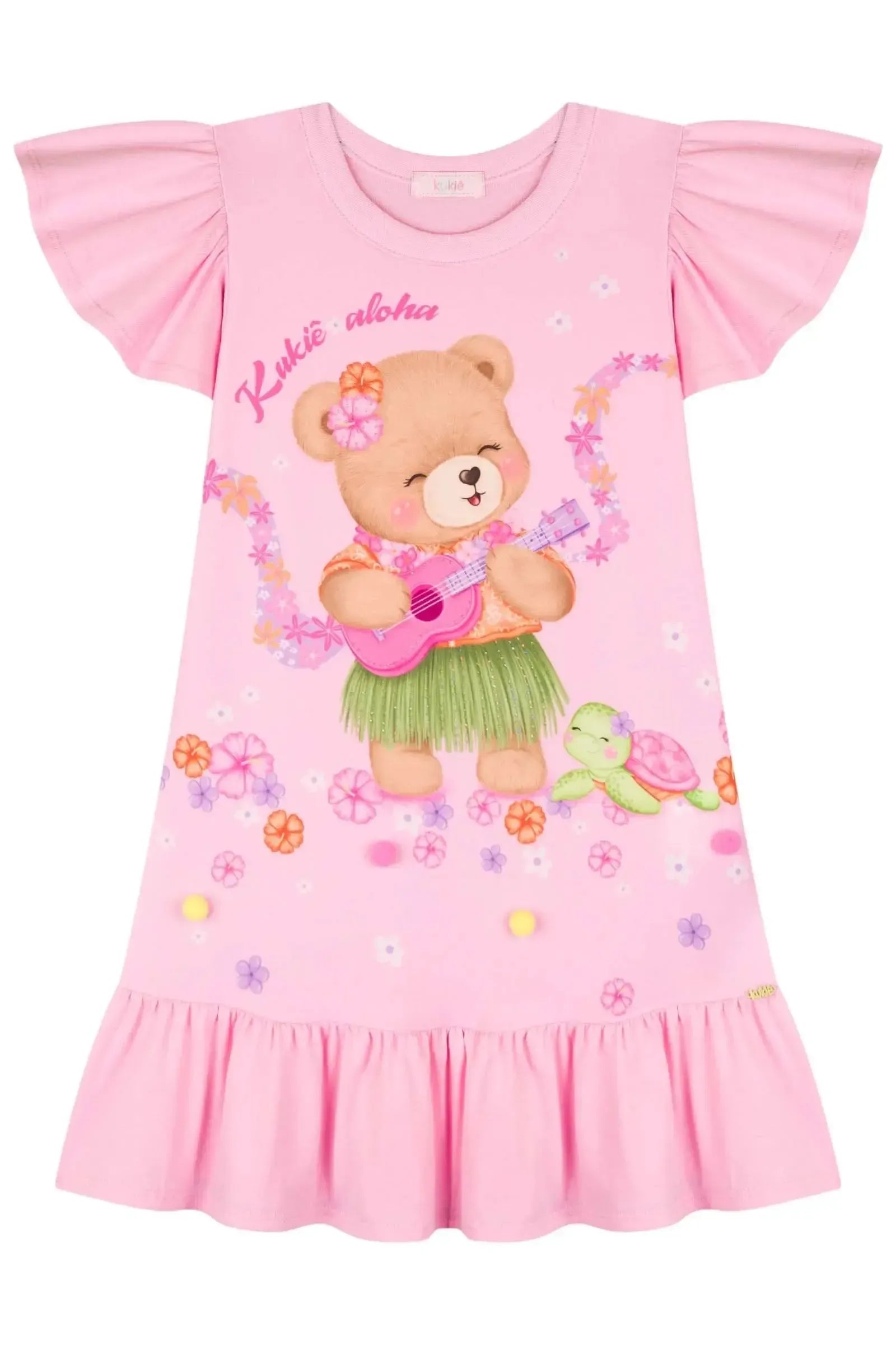 Vestido em Meia Malha 85194 Kukiê Infantil Menina
