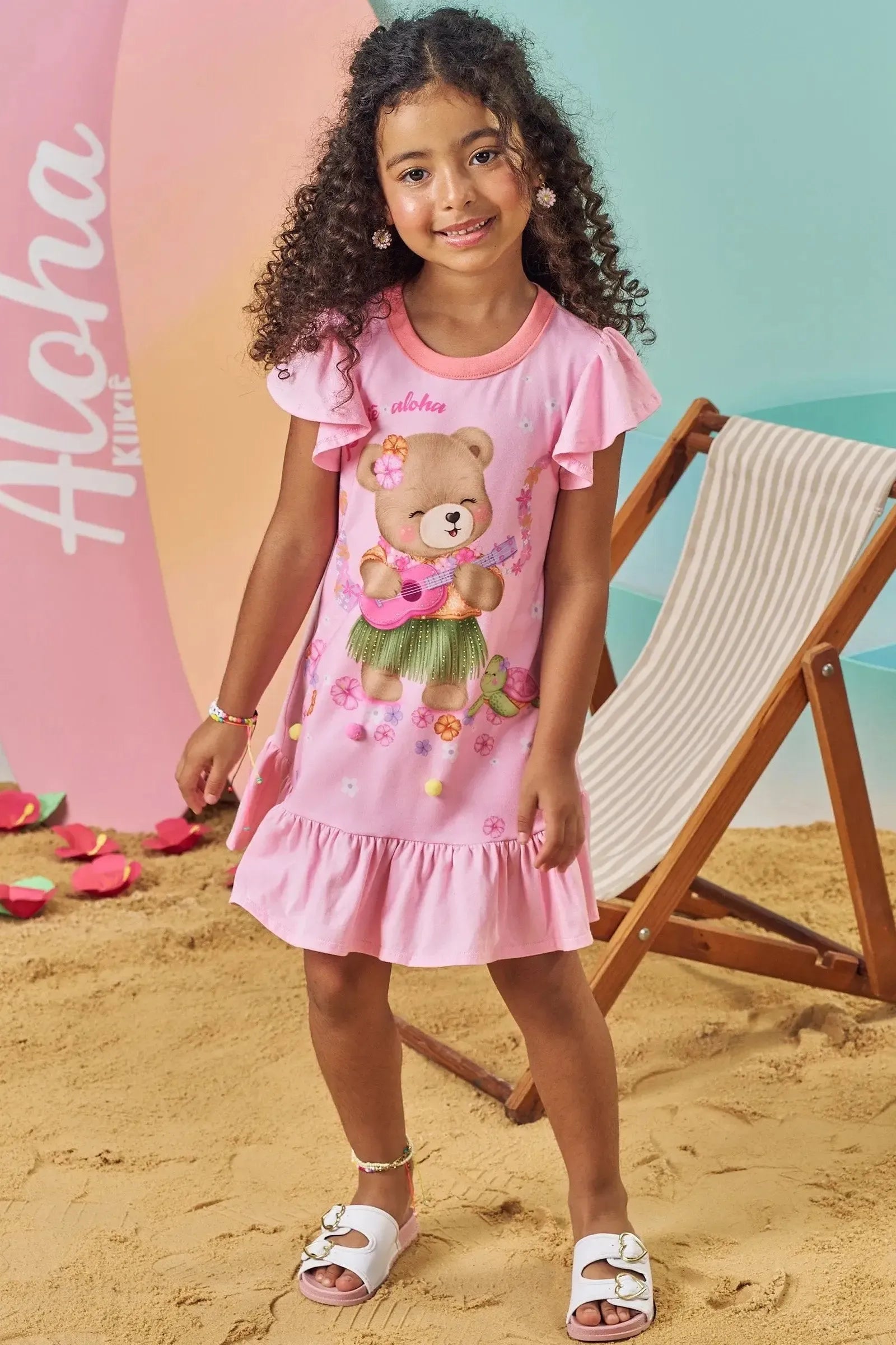 Vestido em Meia Malha 85194 Kukiê Infantil Menina