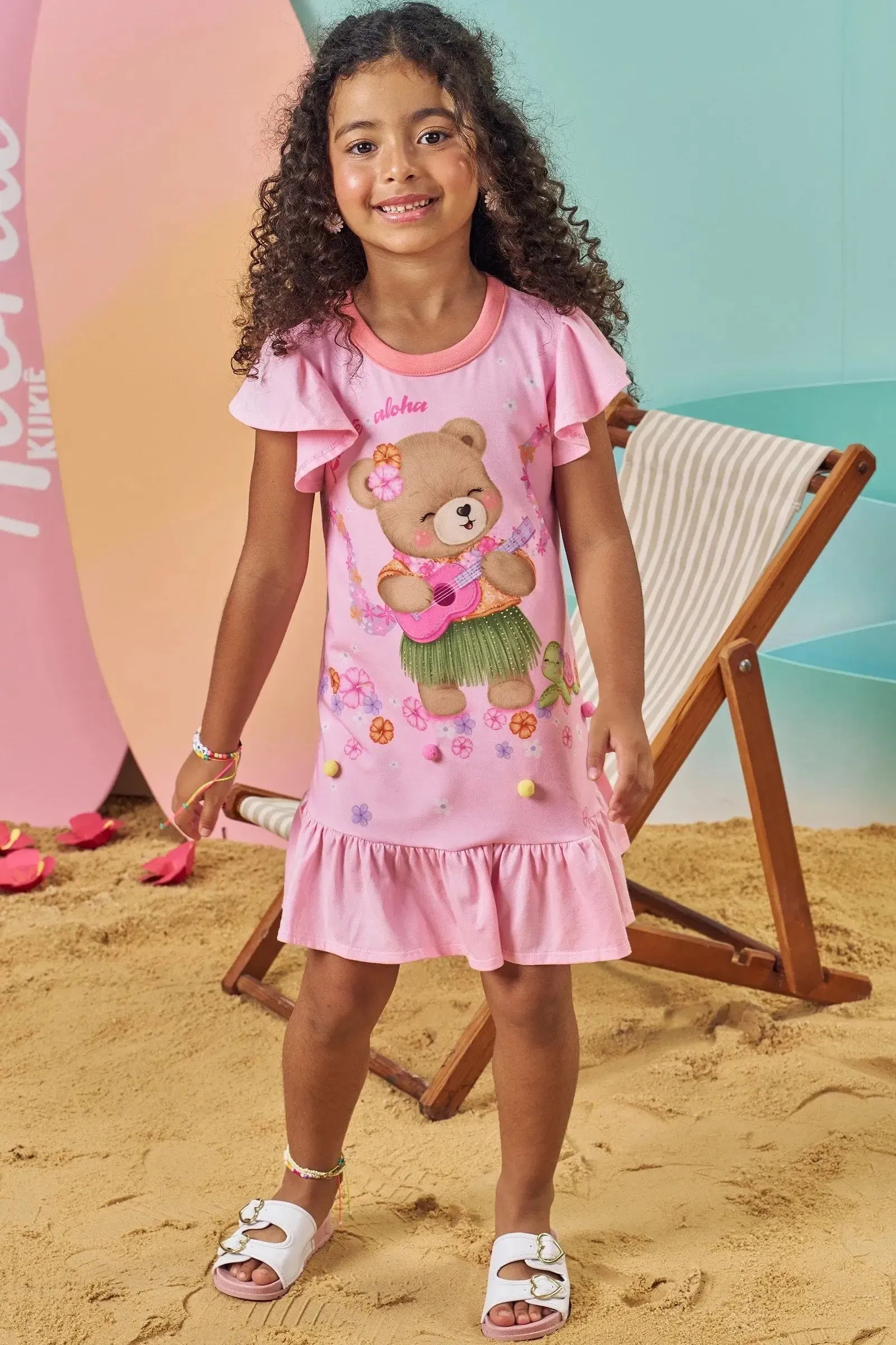 Vestido em Meia Malha 85194 Kukiê Infantil Menina