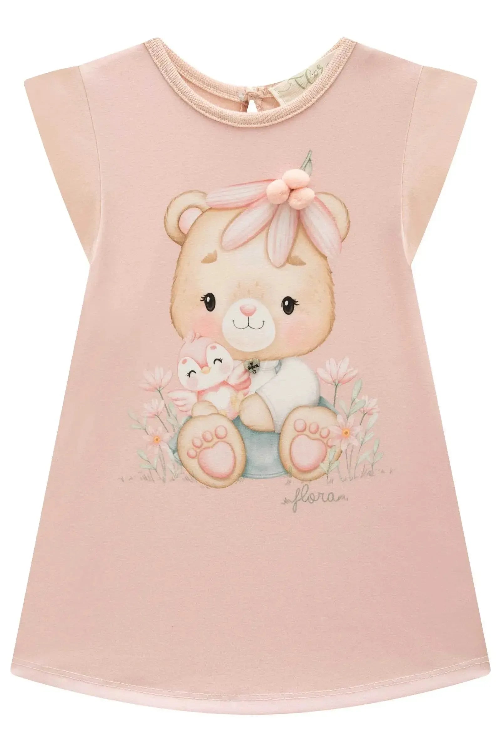 Vestido em Meia Malha 93445 Infanti Bebê Menina