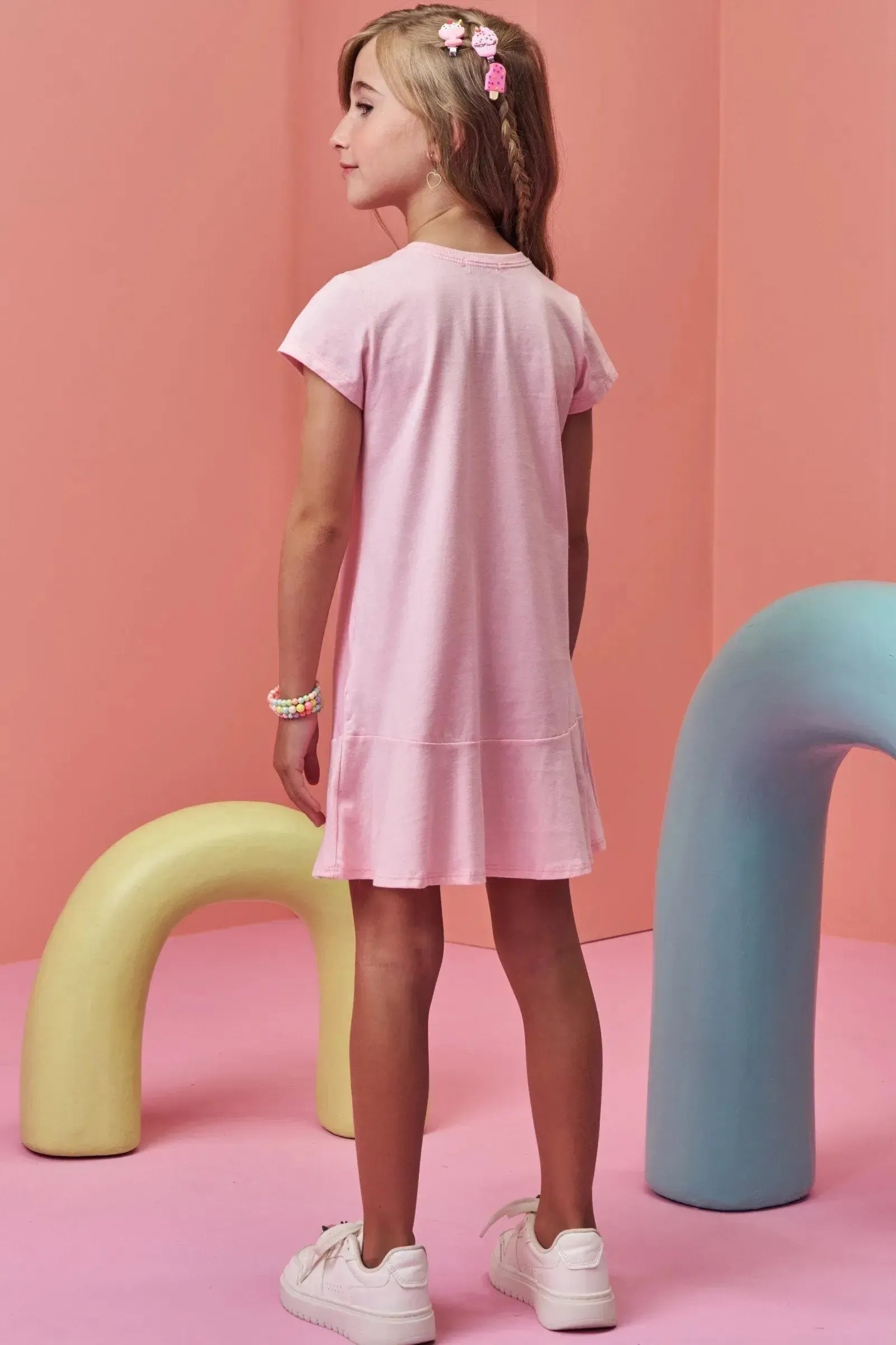 Vestido em Meia Malha 95318 Infanti Infantil Menina