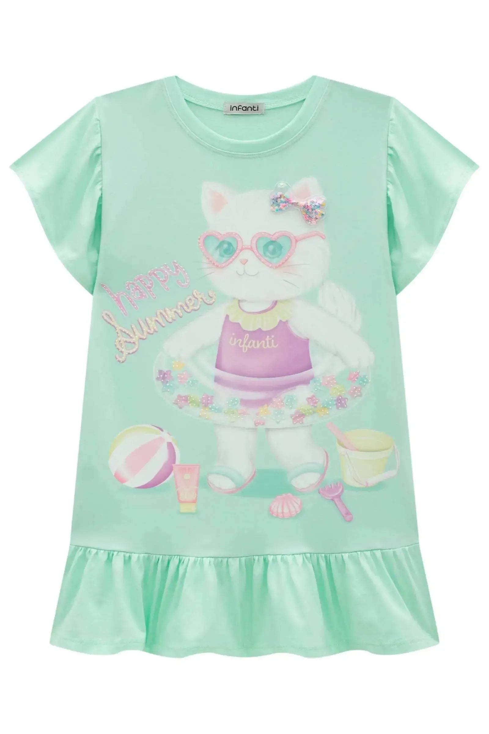 Vestido em Meia Malha 97946 Infanti Infantil Menina