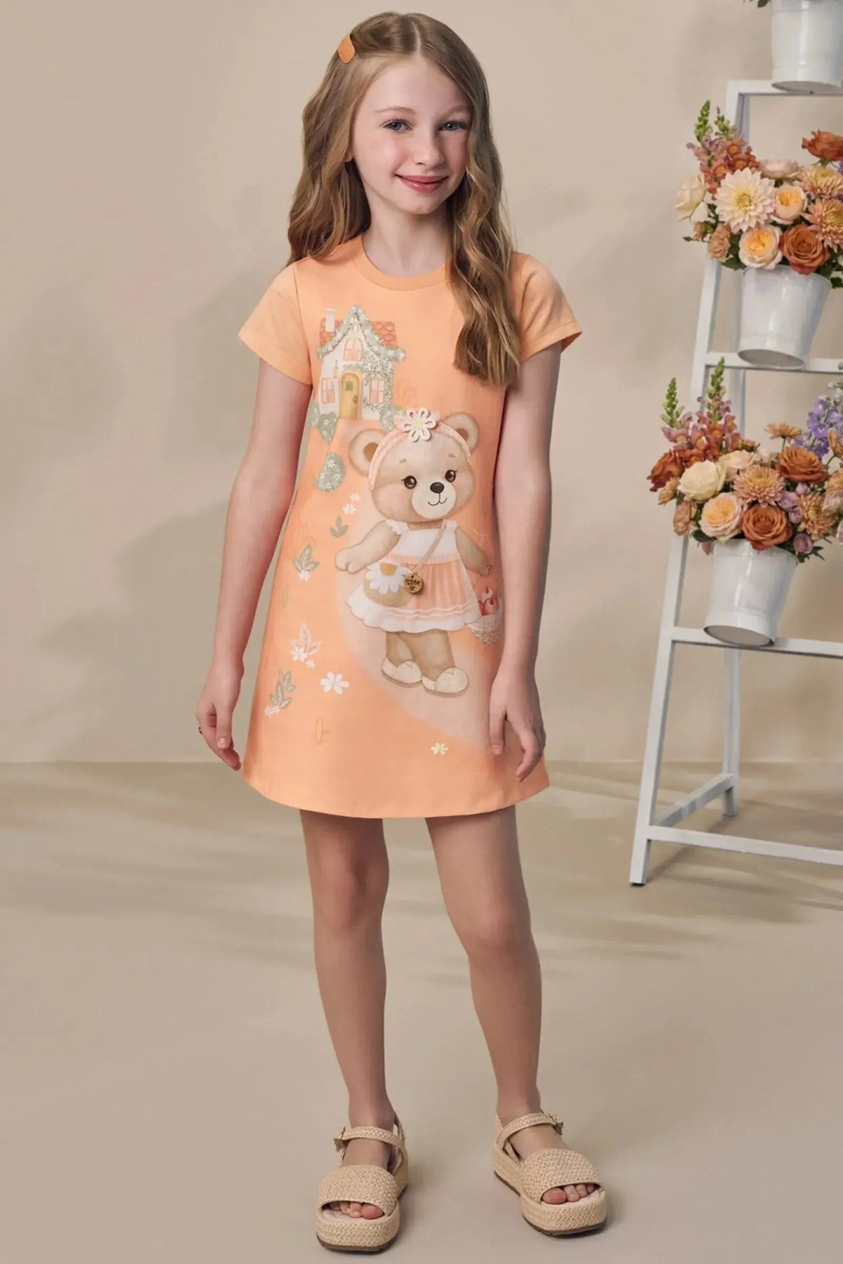 Vestido em Meia Malha 98144 Infanti Infantil Menina