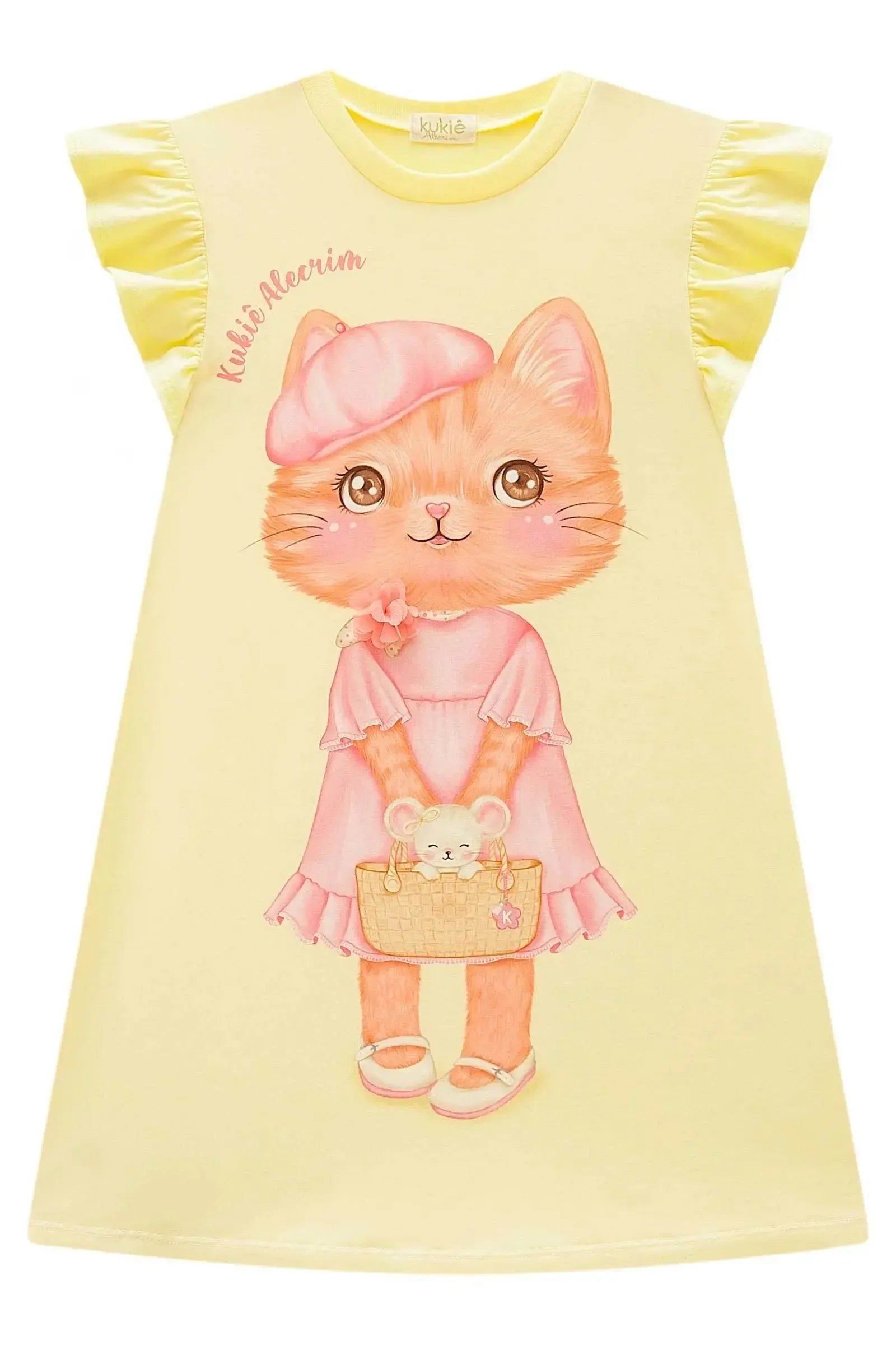 Vestido em Meia Malha 99582 Kukiê Infantil Menina