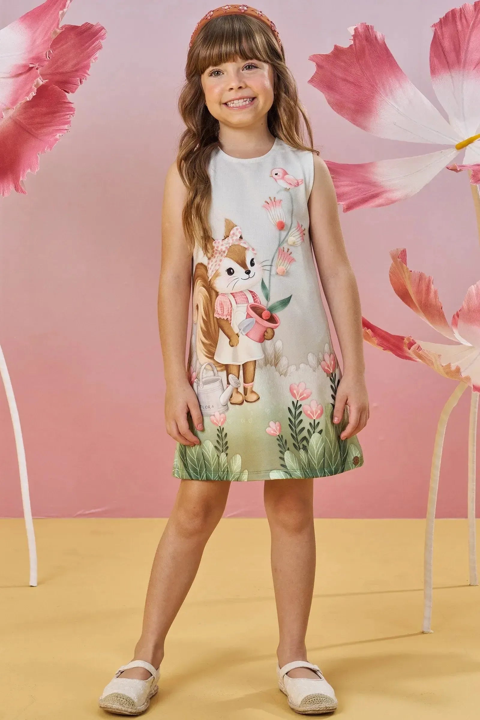 Vestido em Molecotton 82923 Infanti Infantil Menina