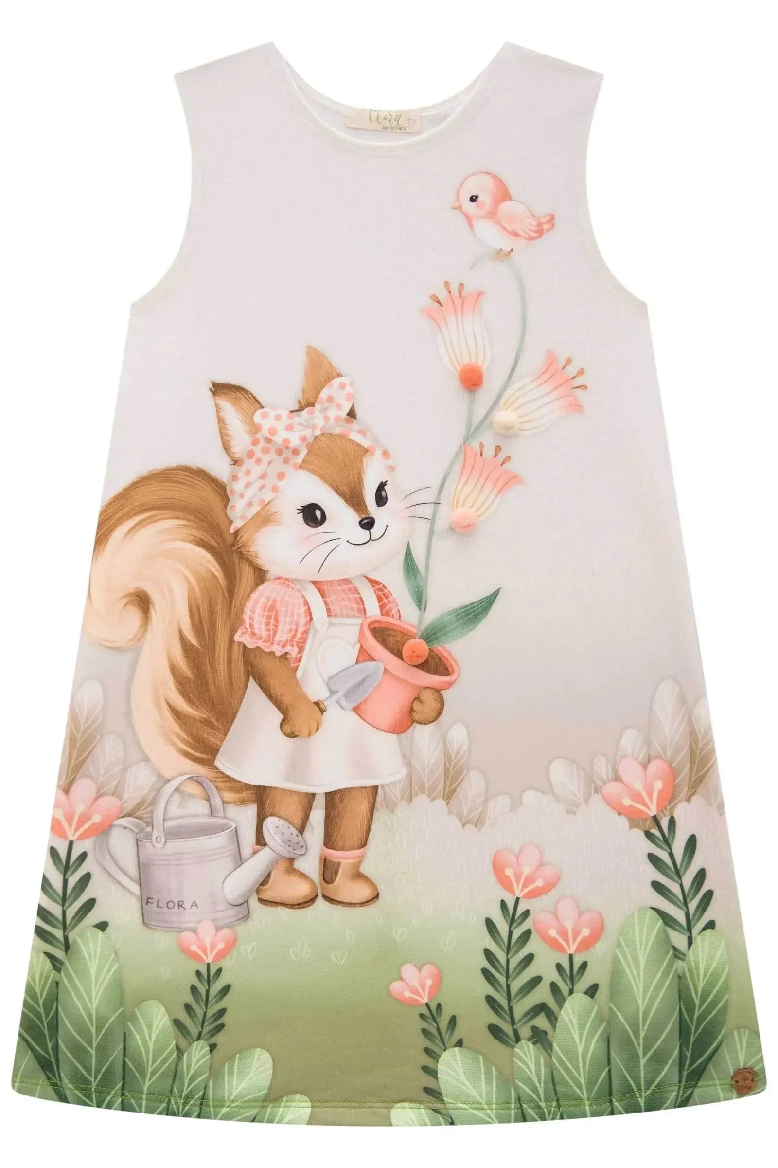 Vestido em Molecotton 82923 Infanti Infantil Menina