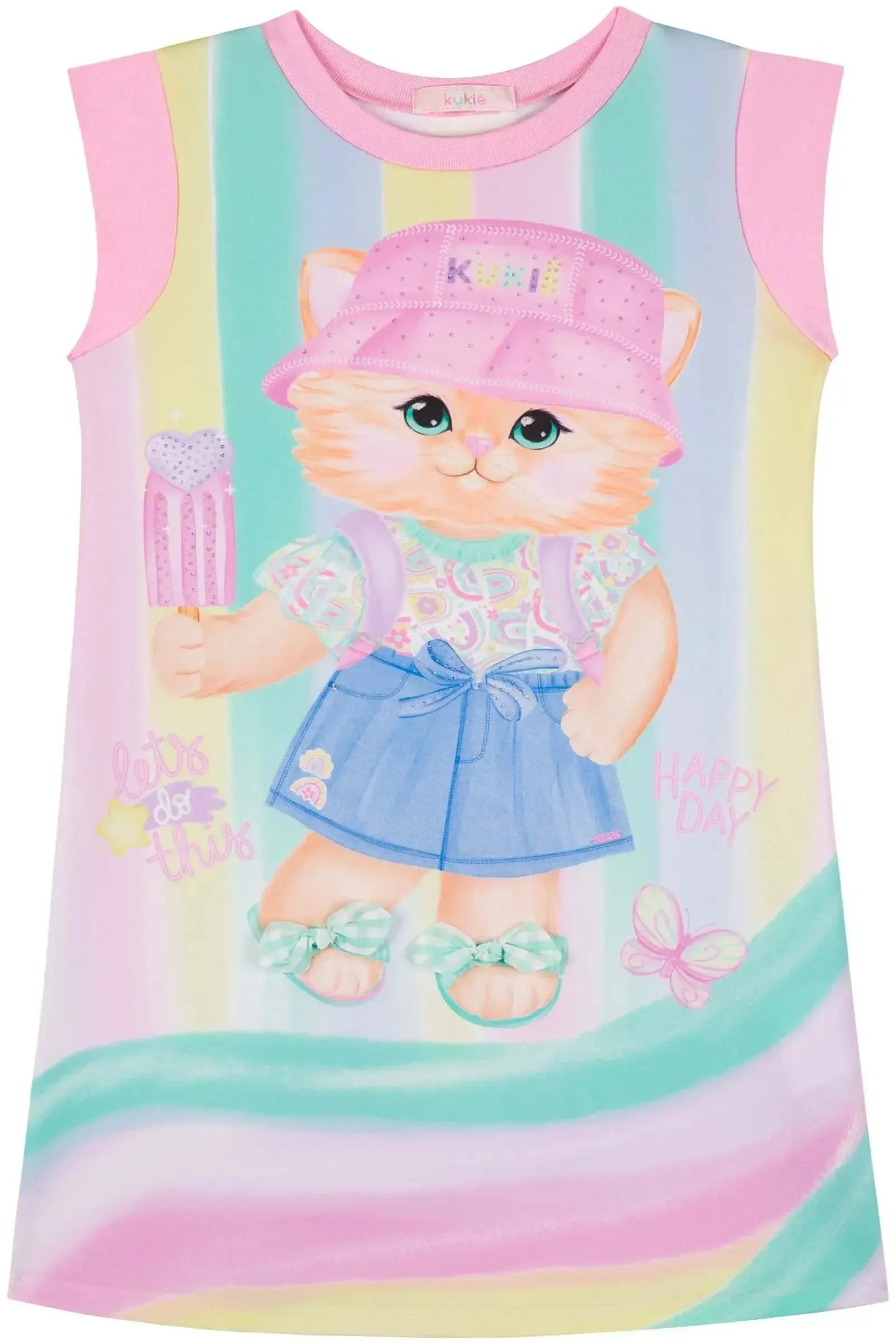 Vestido em Molecotton 83220 Kukiê Infantil Menina