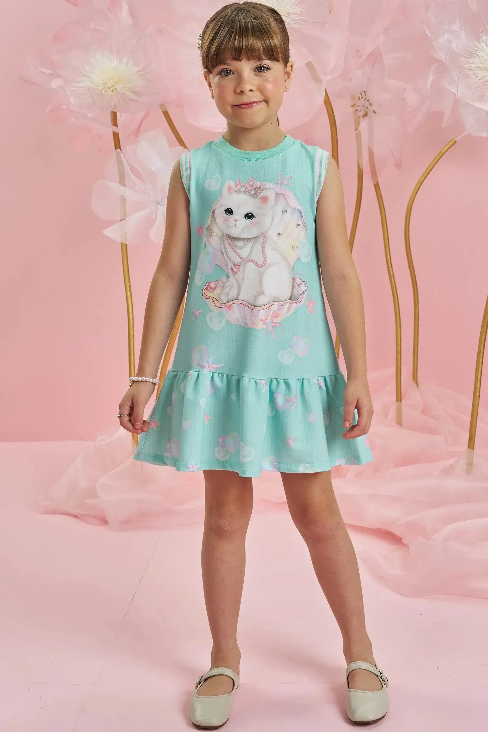 Vestido em Molecotton 83695 Infanti Infantil Menina