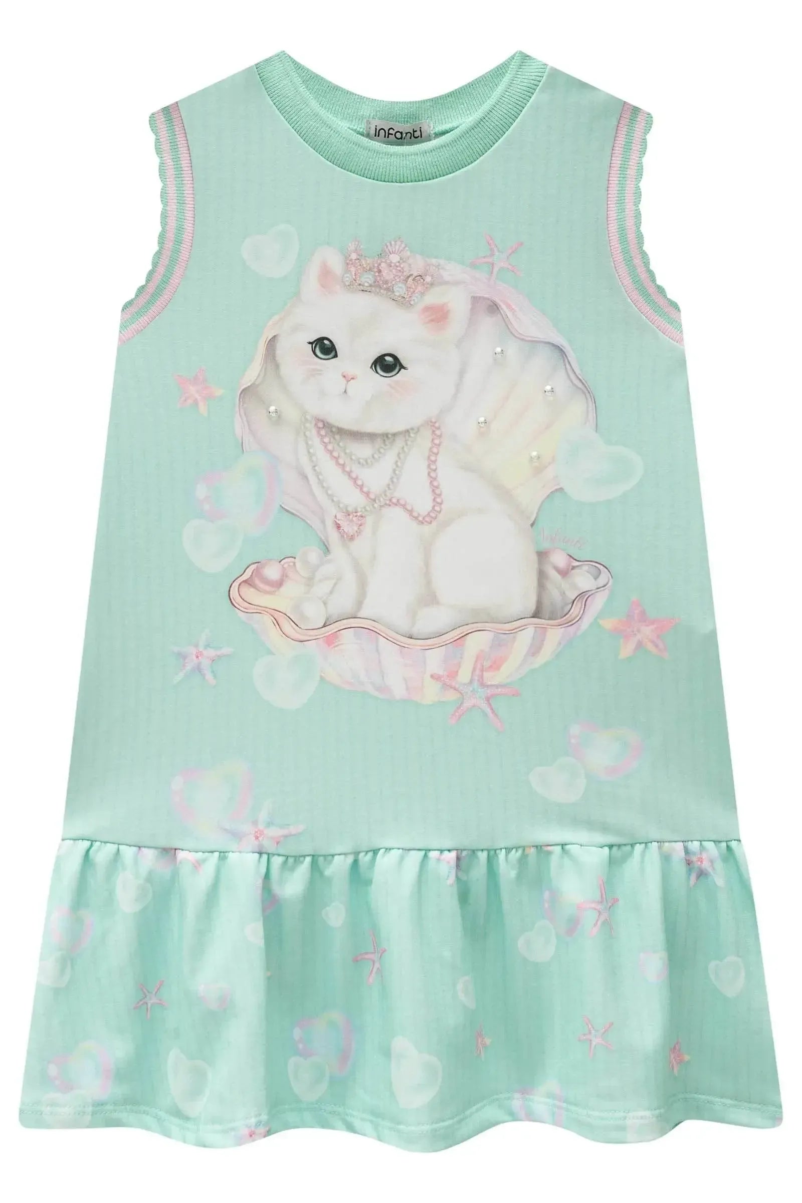 Vestido em Molecotton 83695 Infanti Infantil Menina