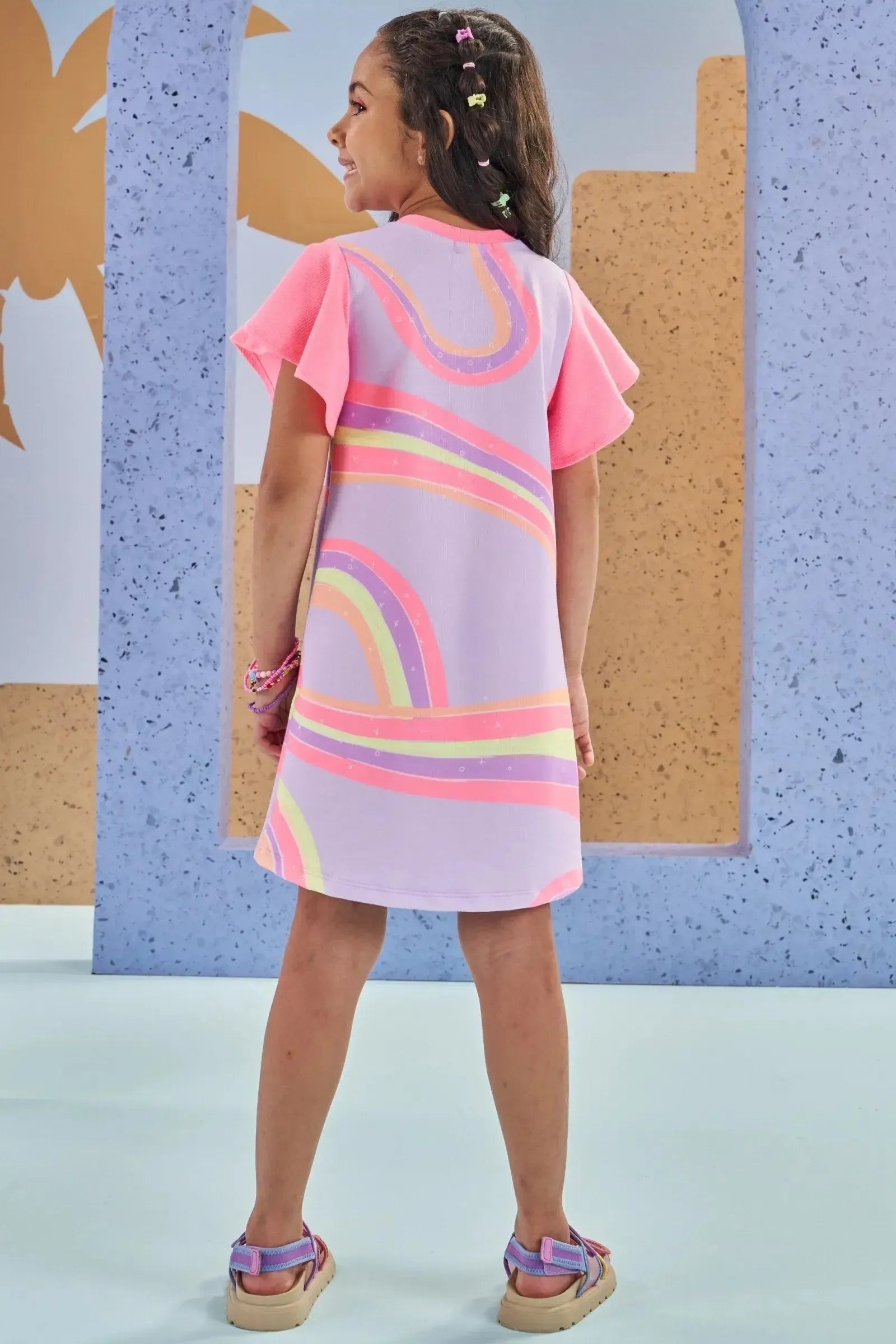 Vestido em Molecotton 88650 Kukiê Infantil Menina