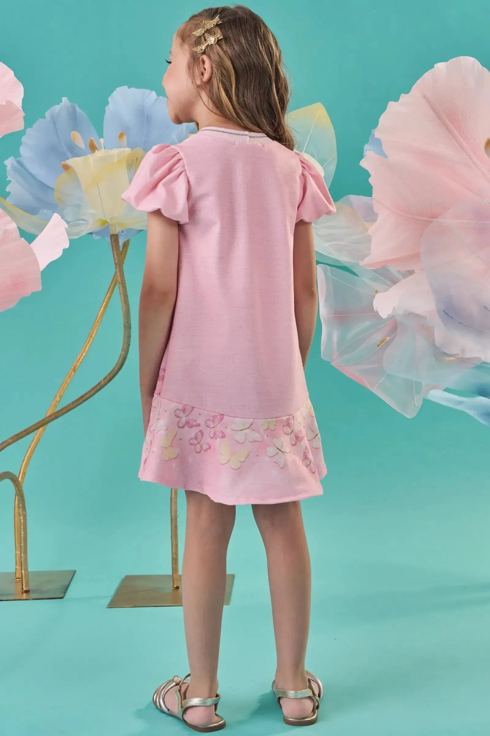 Vestido em Molecotton 88827 Kukiê Infantil Menina
