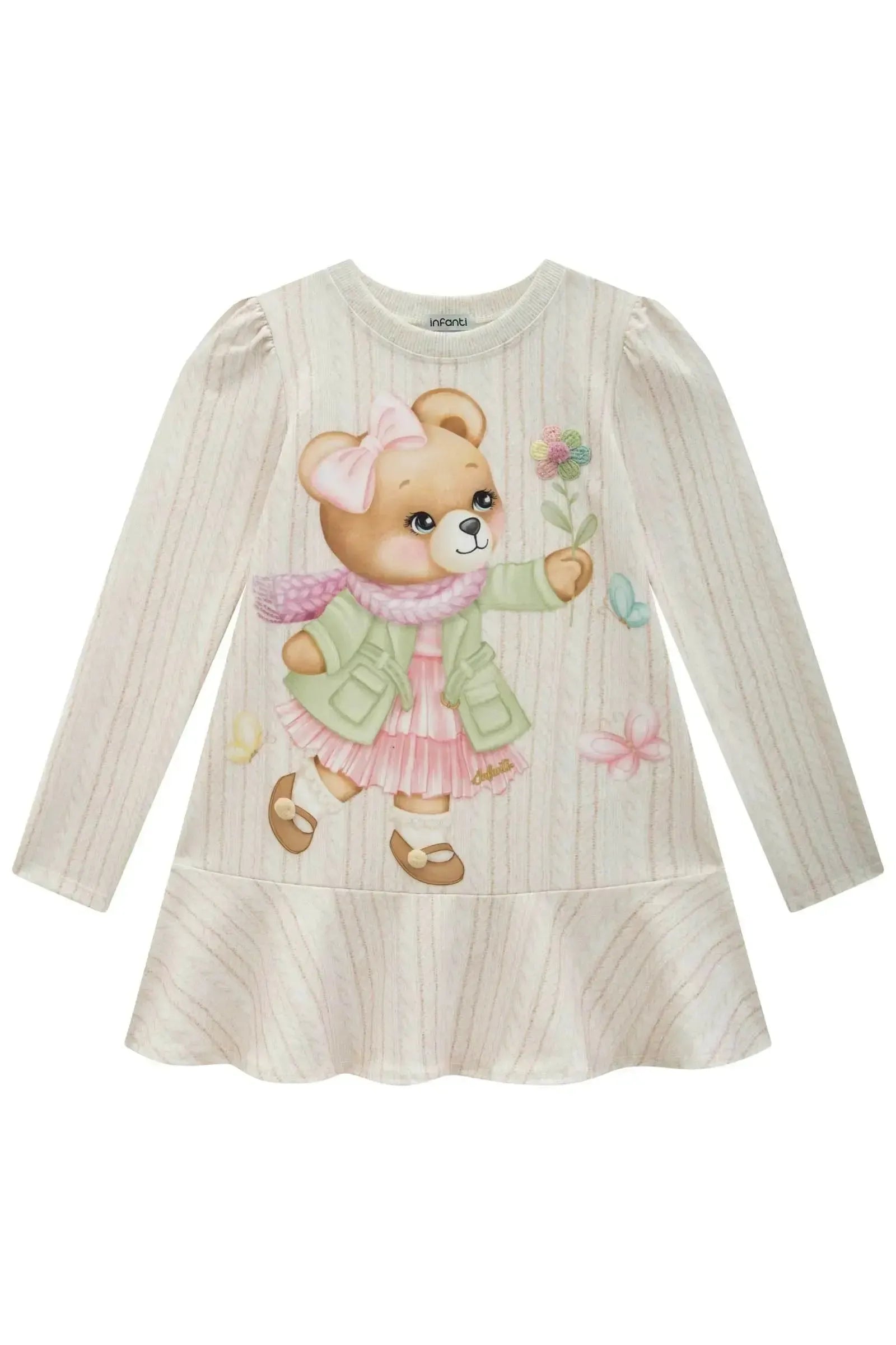 Vestido em Molecotton 89661 Infanti Infantil Menina