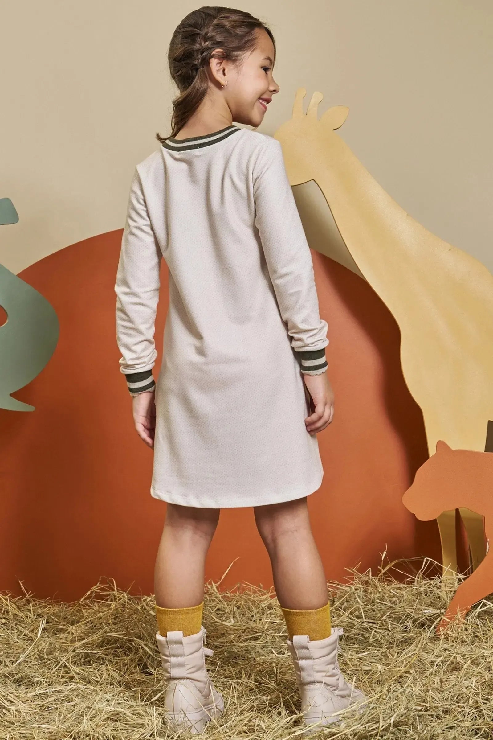Vestido em Molecotton 90574 Kukiê Infantil Menina
