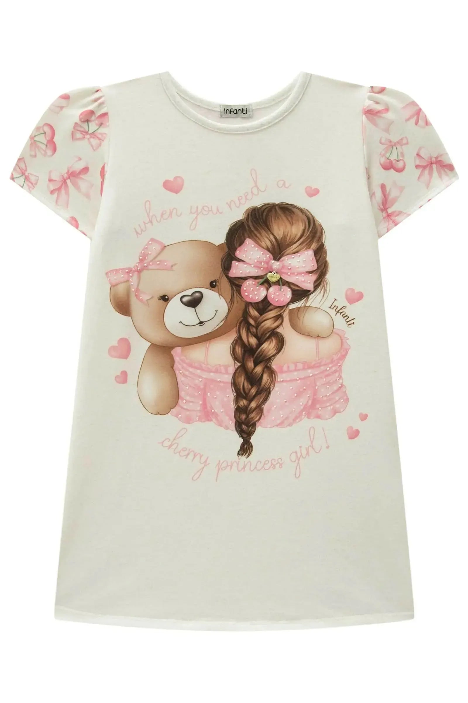 Vestido em Molecotton 93399 Infanti Infantil Menina
