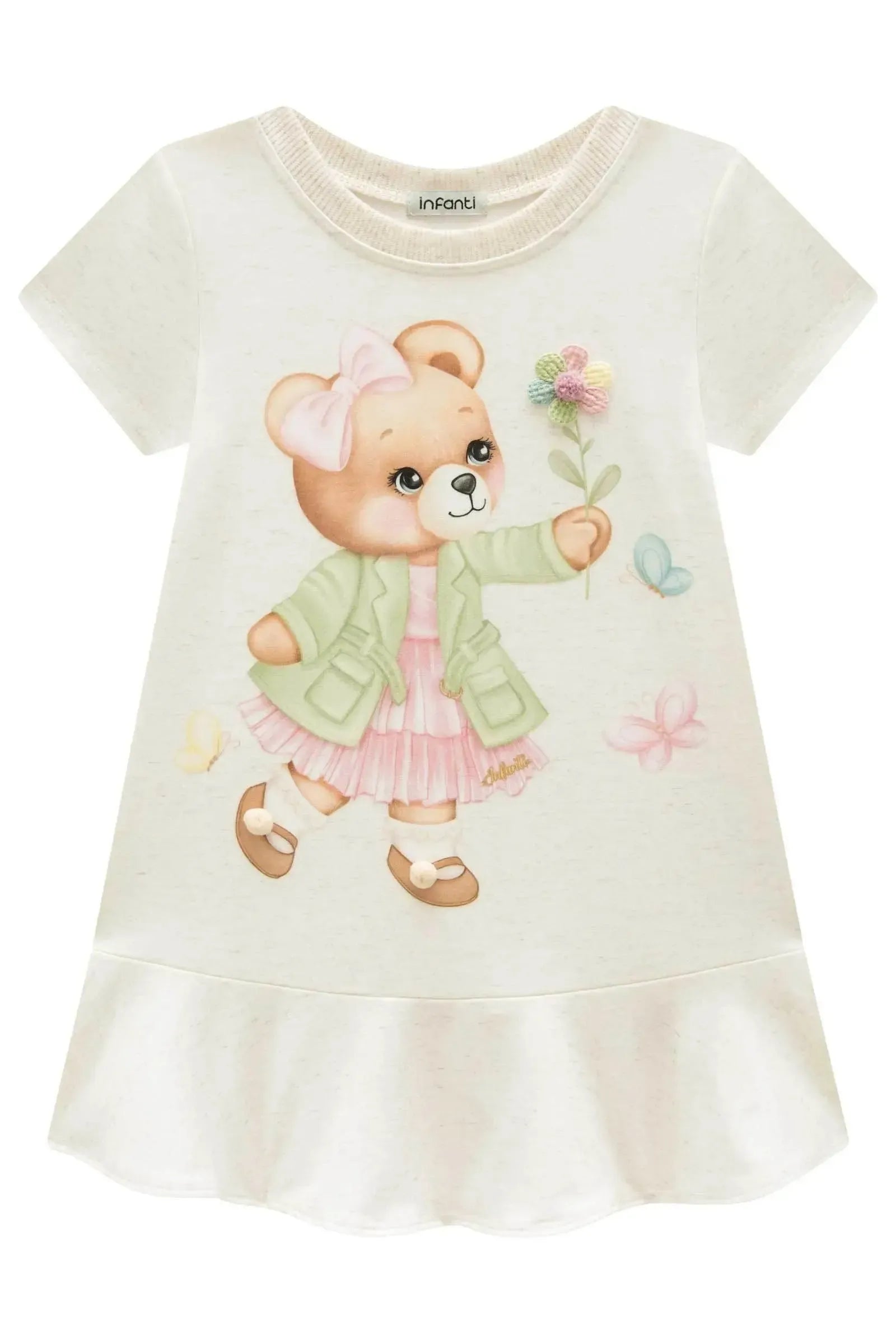 Vestido em Molecotton 93466 Infanti Infantil Menina