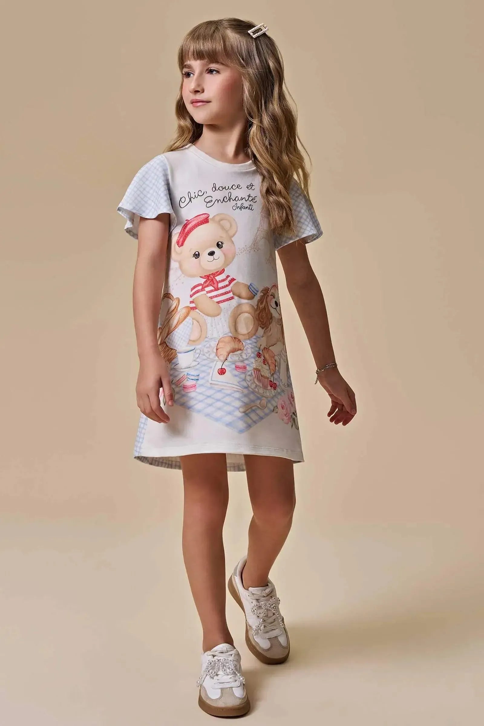 Vestido em Molecotton 94643 Infanti Infantil Menina