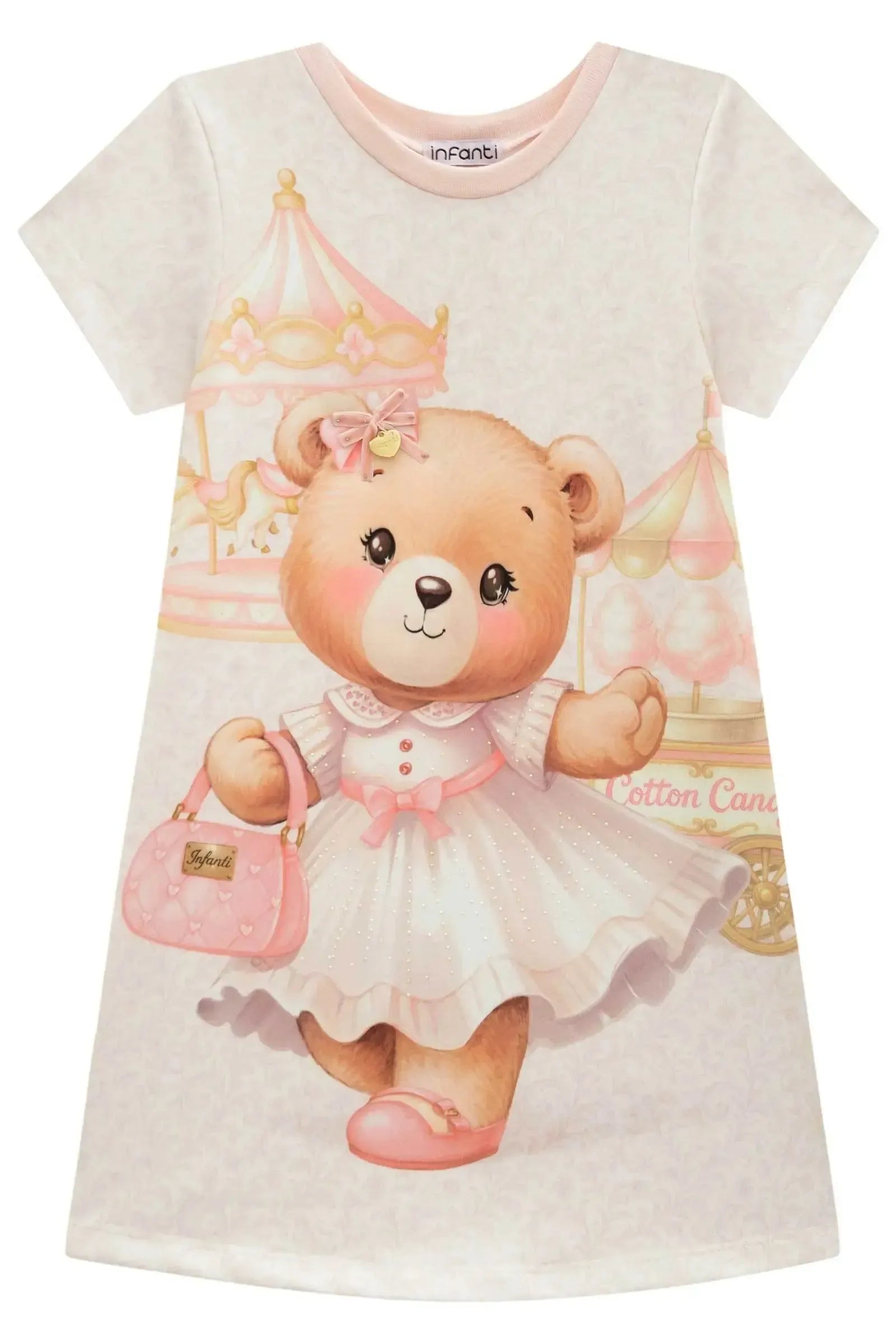 Vestido em Molecotton 94644 Infanti Infantil Menina
