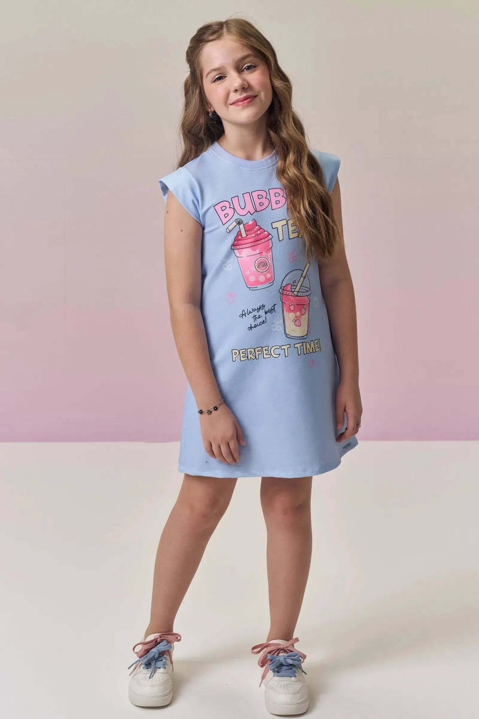 Vestido em Molecotton 96993 Vic&Vicky Teen Menina
