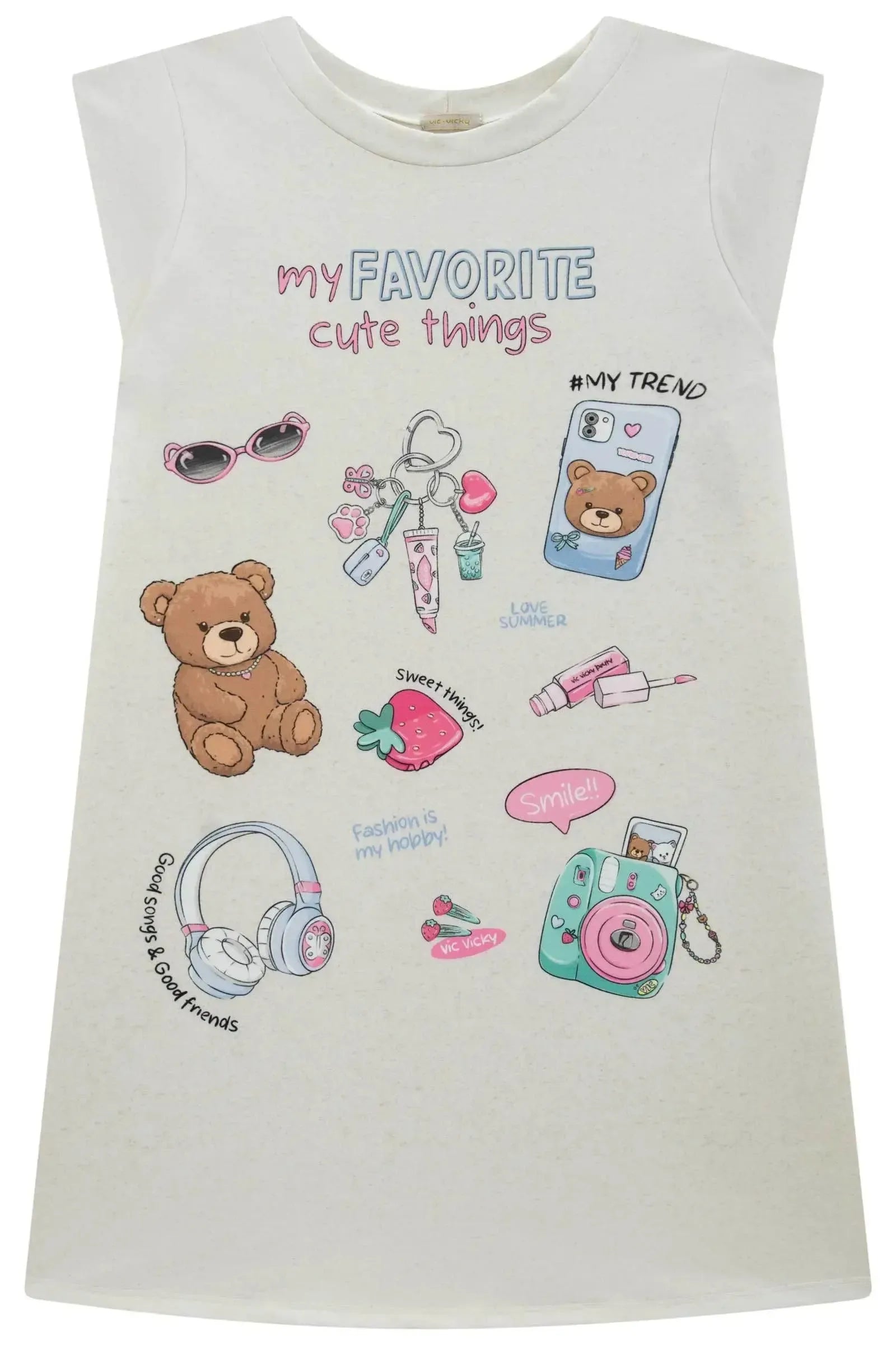 Vestido em Molecotton 96995 Vic&Vicky Teen Menina