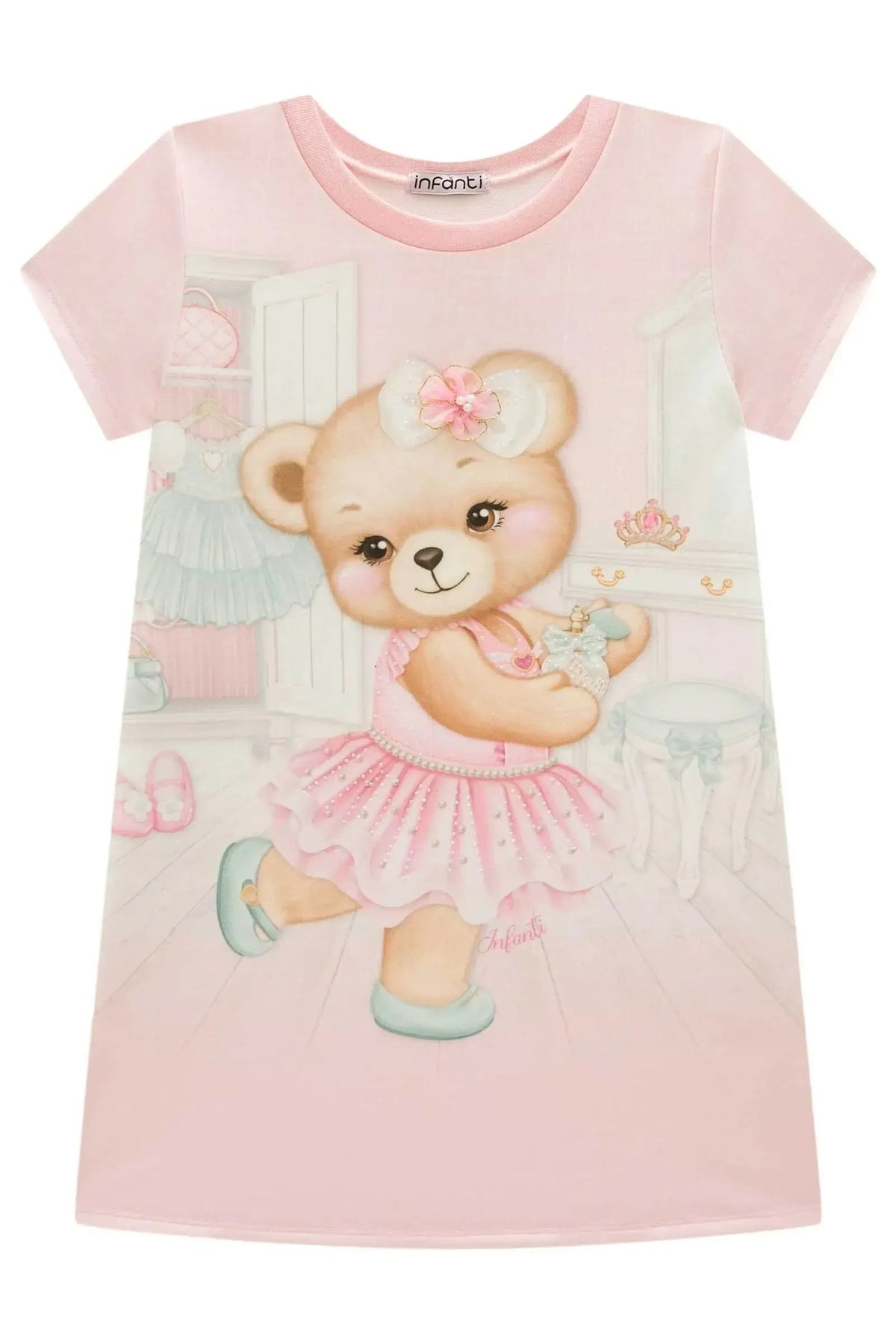Vestido em Molecotton 97935 Infanti Infantil Menina