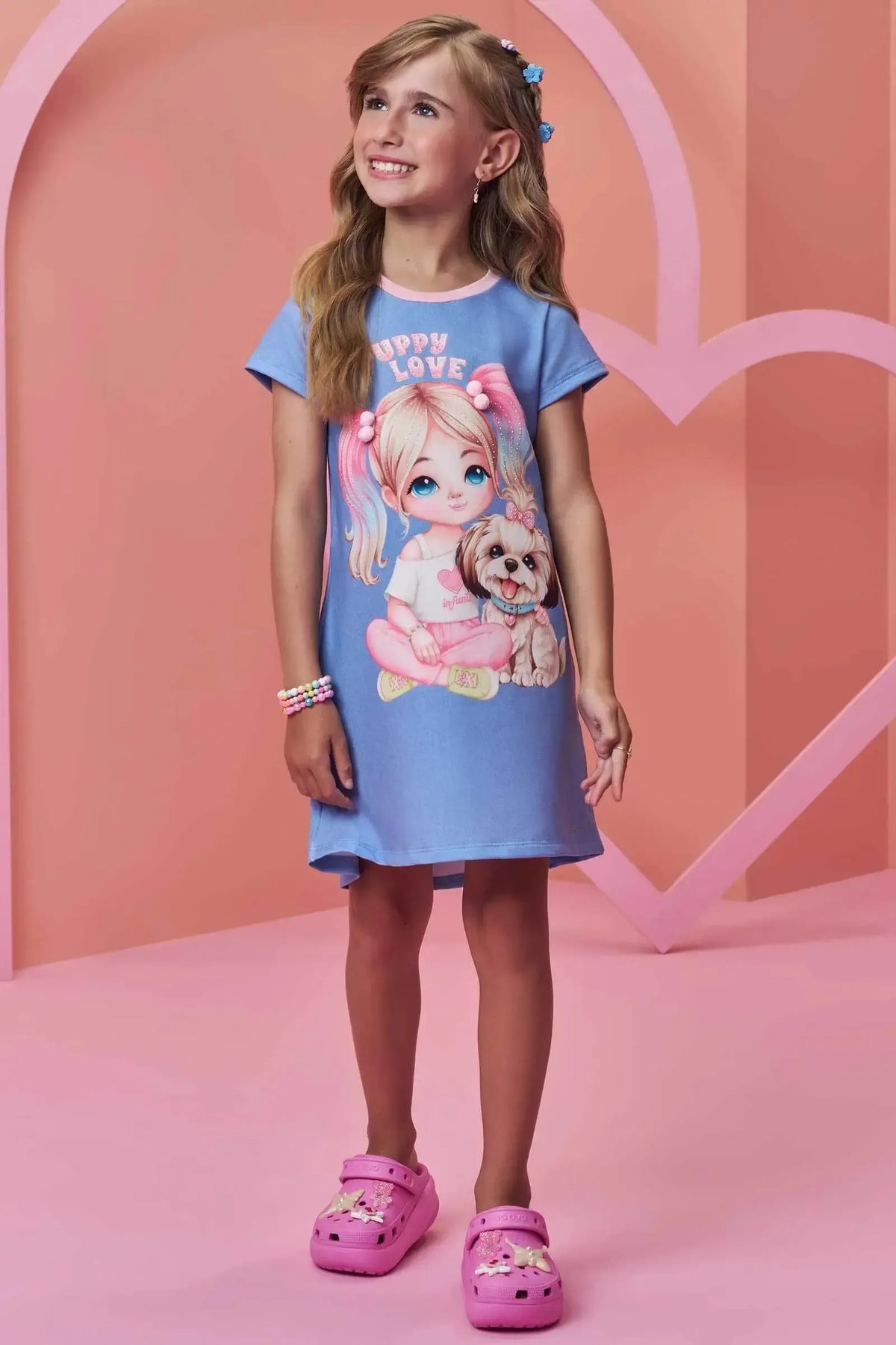 Vestido em Molecotton 97944 Infanti Infantil Menina