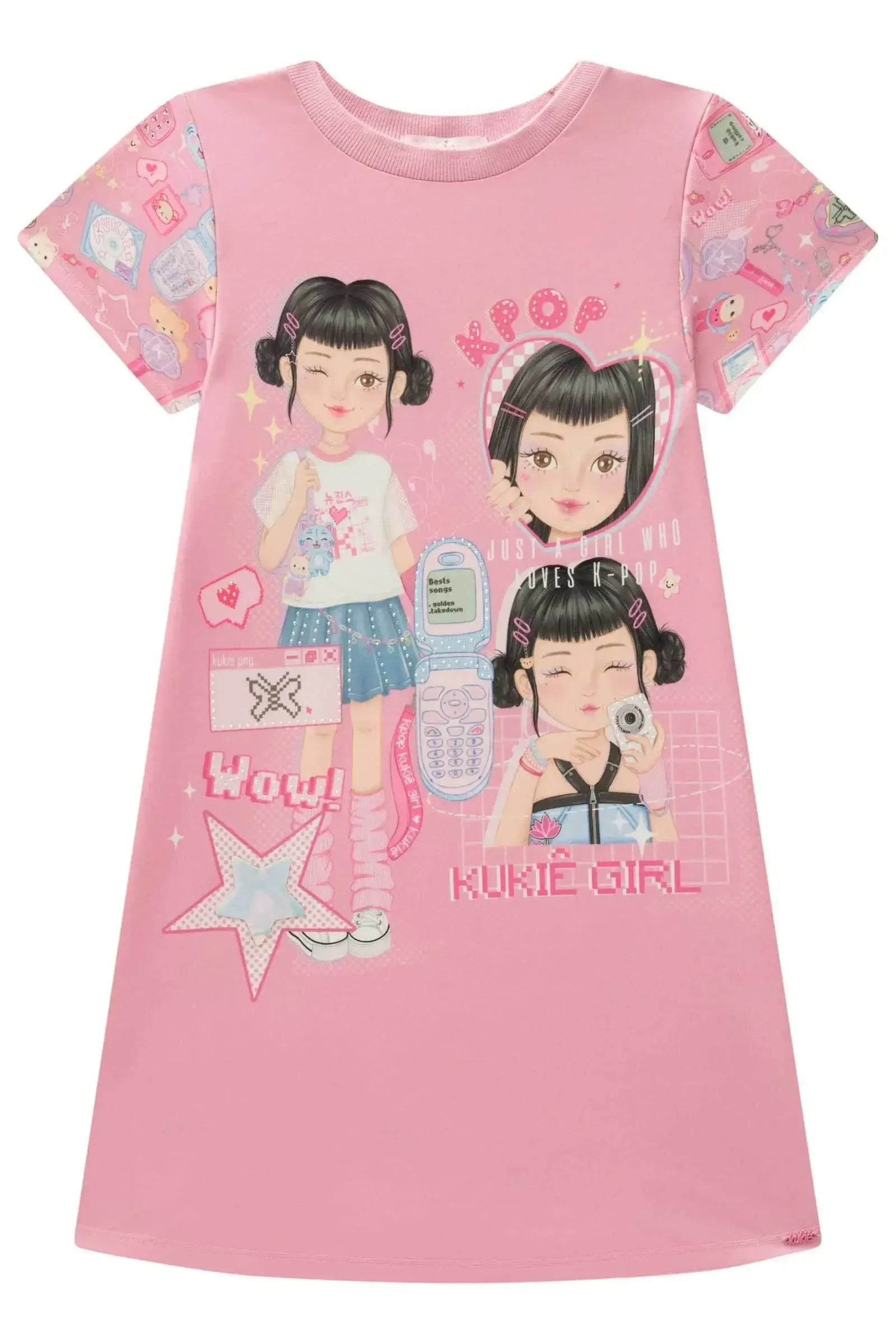 Vestido em Molecotton 98753 Kukiê Infantil Menina
