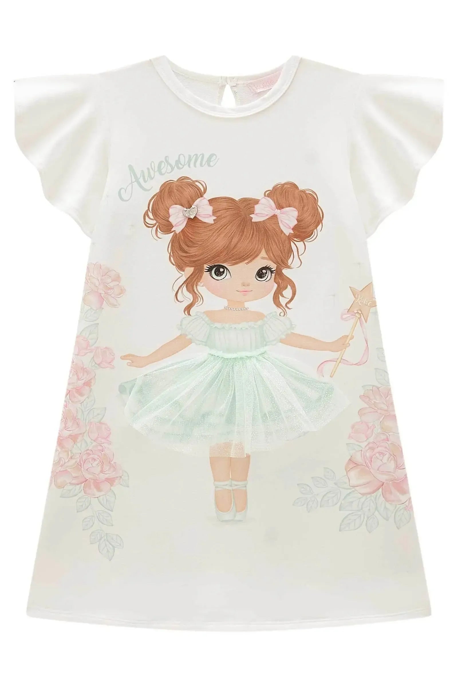 Vestido em Molecotton 98843 Kukiê Infantil Menina