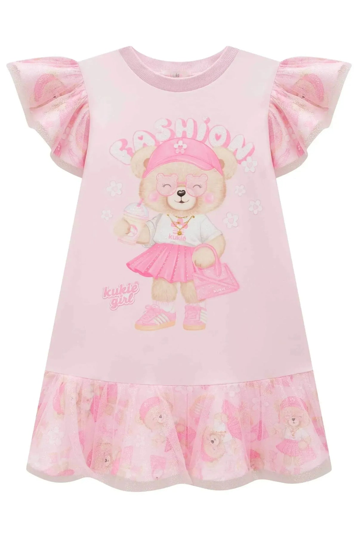 Vestido em Molecotton 99022 Kukiê Infantil Menina