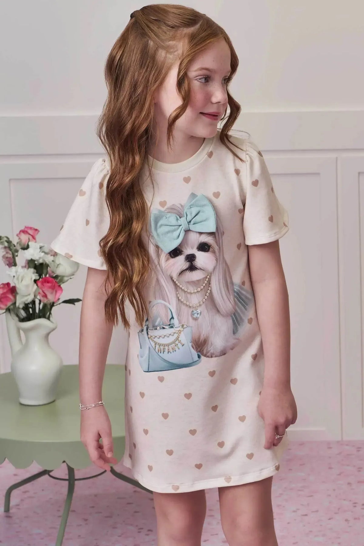 Vestido em Molecotton 99122 Infanti Infantil Menina