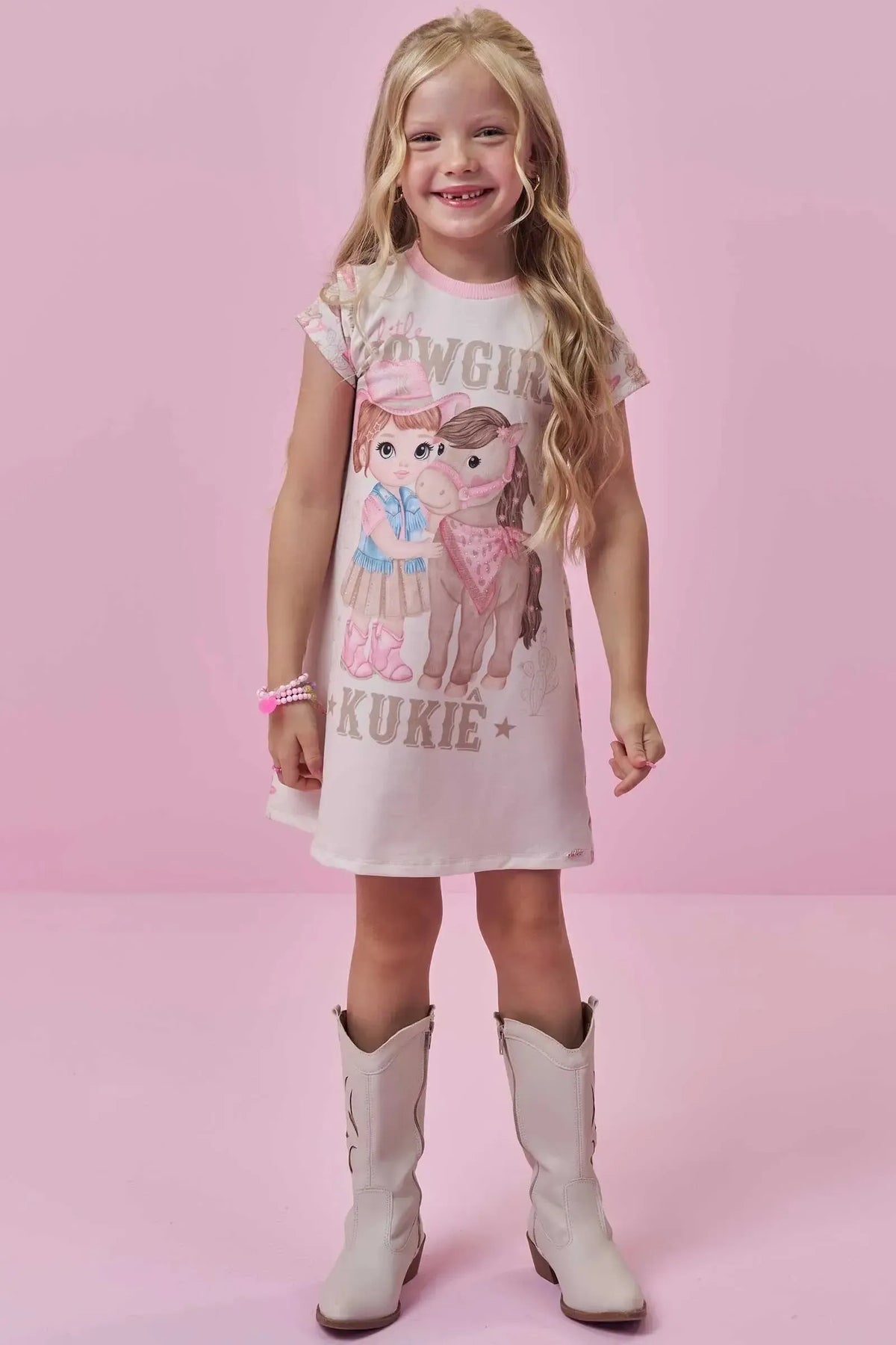 Vestido em Molecotton 99436 Kukiê Infantil Menina