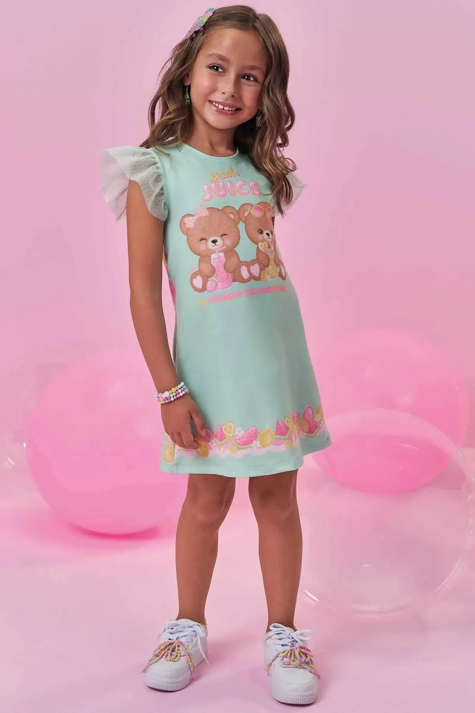 Vestido em Molecotton 99624 Kukiê Infantil Menina