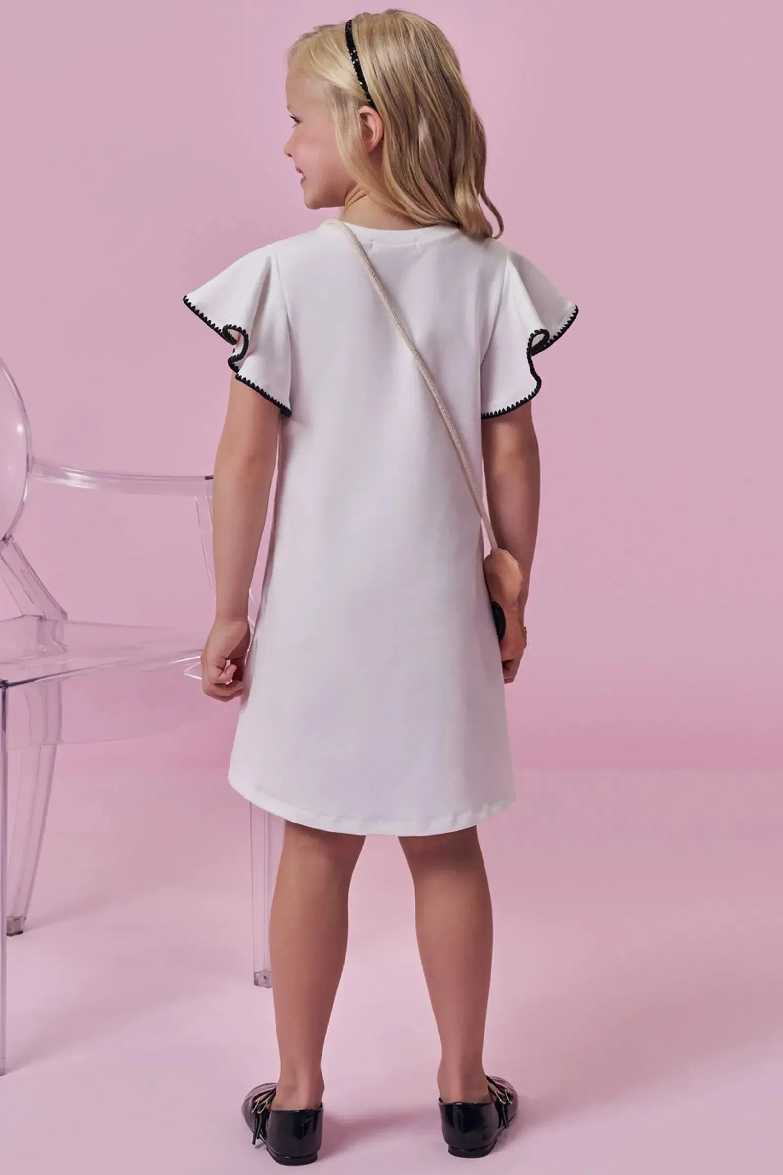 Vestido em Molecotton (acompanha Bolsa) 99651 Kukiê Infantil Menina