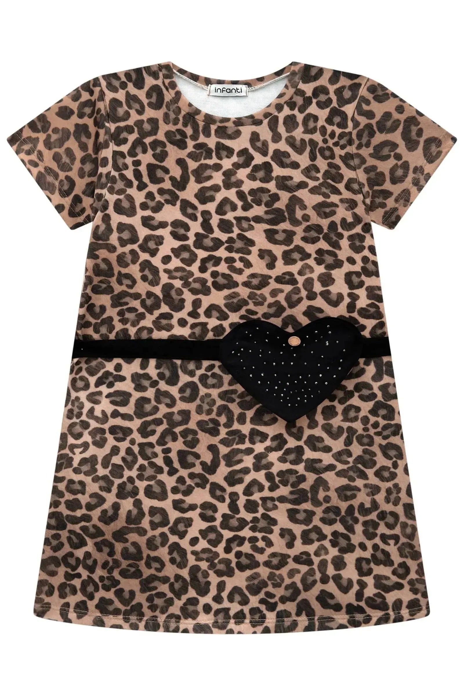 Vestido em Molecotton. Acompanha Pochete 85555 Infanti Infantil Menina