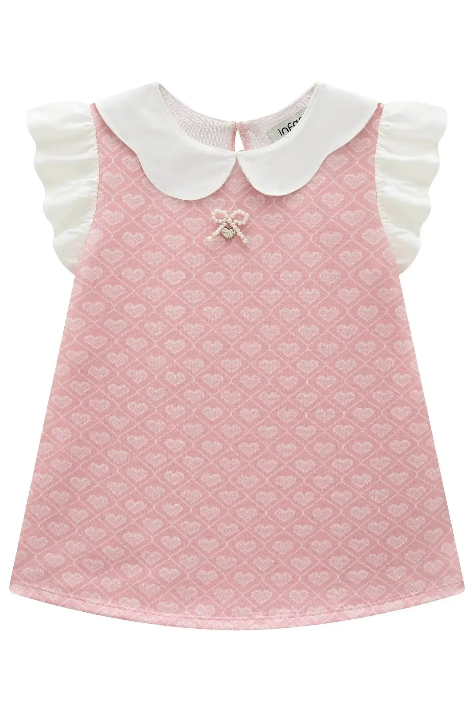 Vestido em Molecotton e Viscose Sarjada 93458 Infanti Infantil Menina