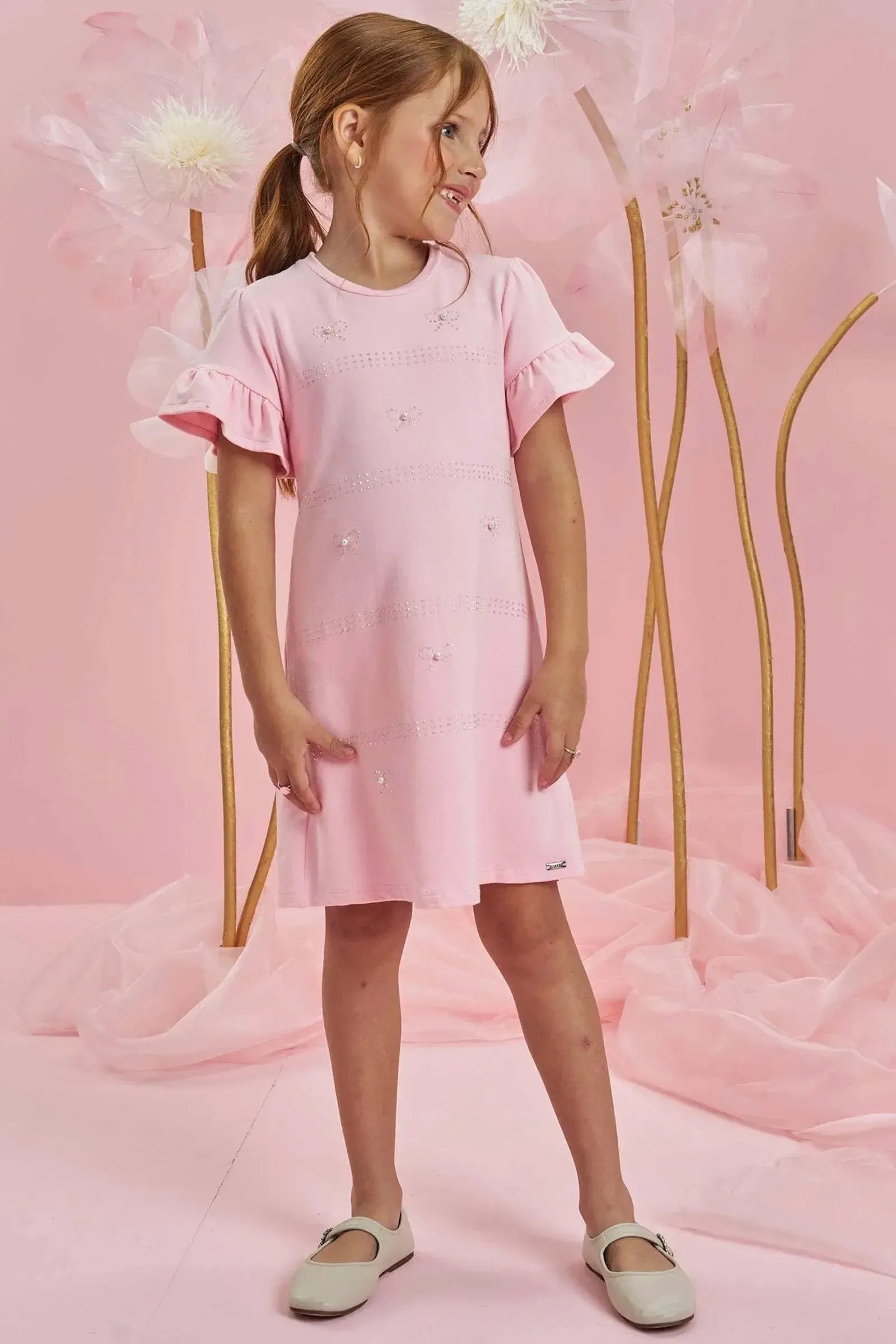 Vestido em Molevisco 84007 Infanti Infantil Menina