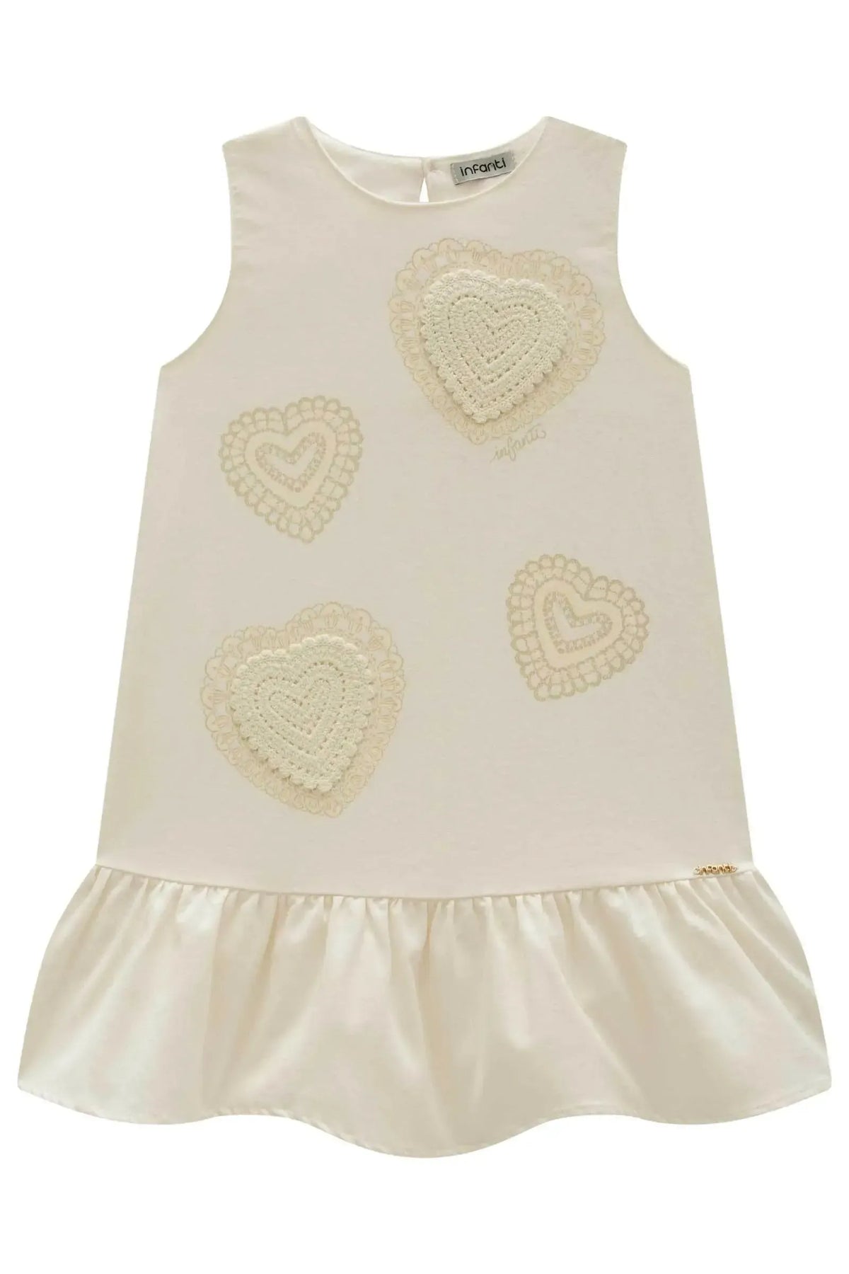 Vestido em Sarja com Elastano 98613 Infanti Infantil Menina