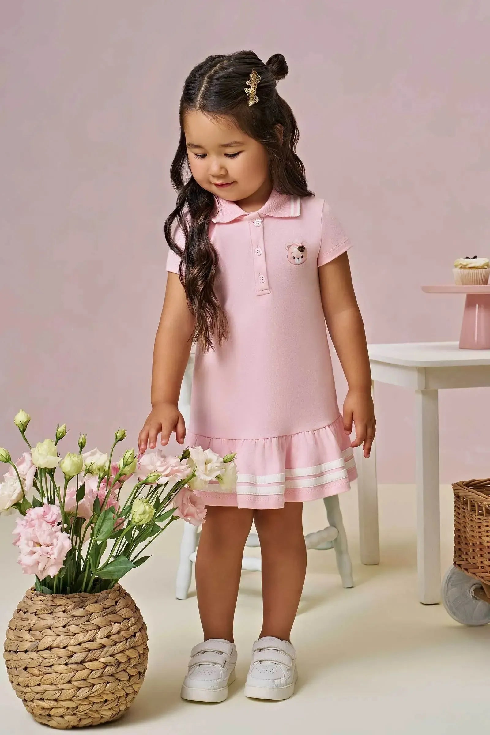 Vestido em Suedine 94655 Infanti Infantil Menina