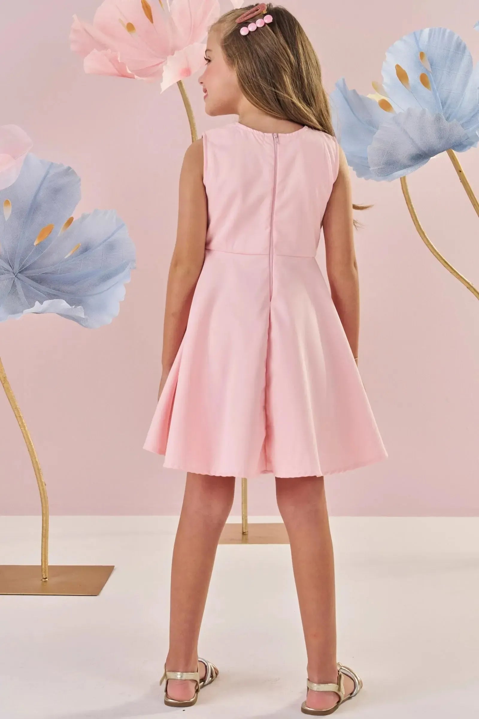 Vestido em Super Cetim 87826 Kukiê Infantil Menina