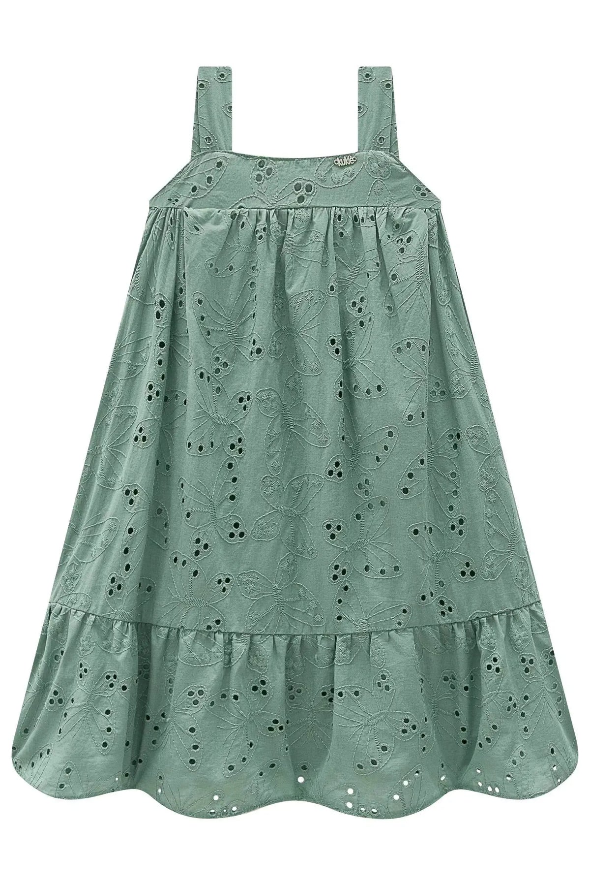 Vestido em Tecido Bordado 98948 Kukiê Infantil Menina
