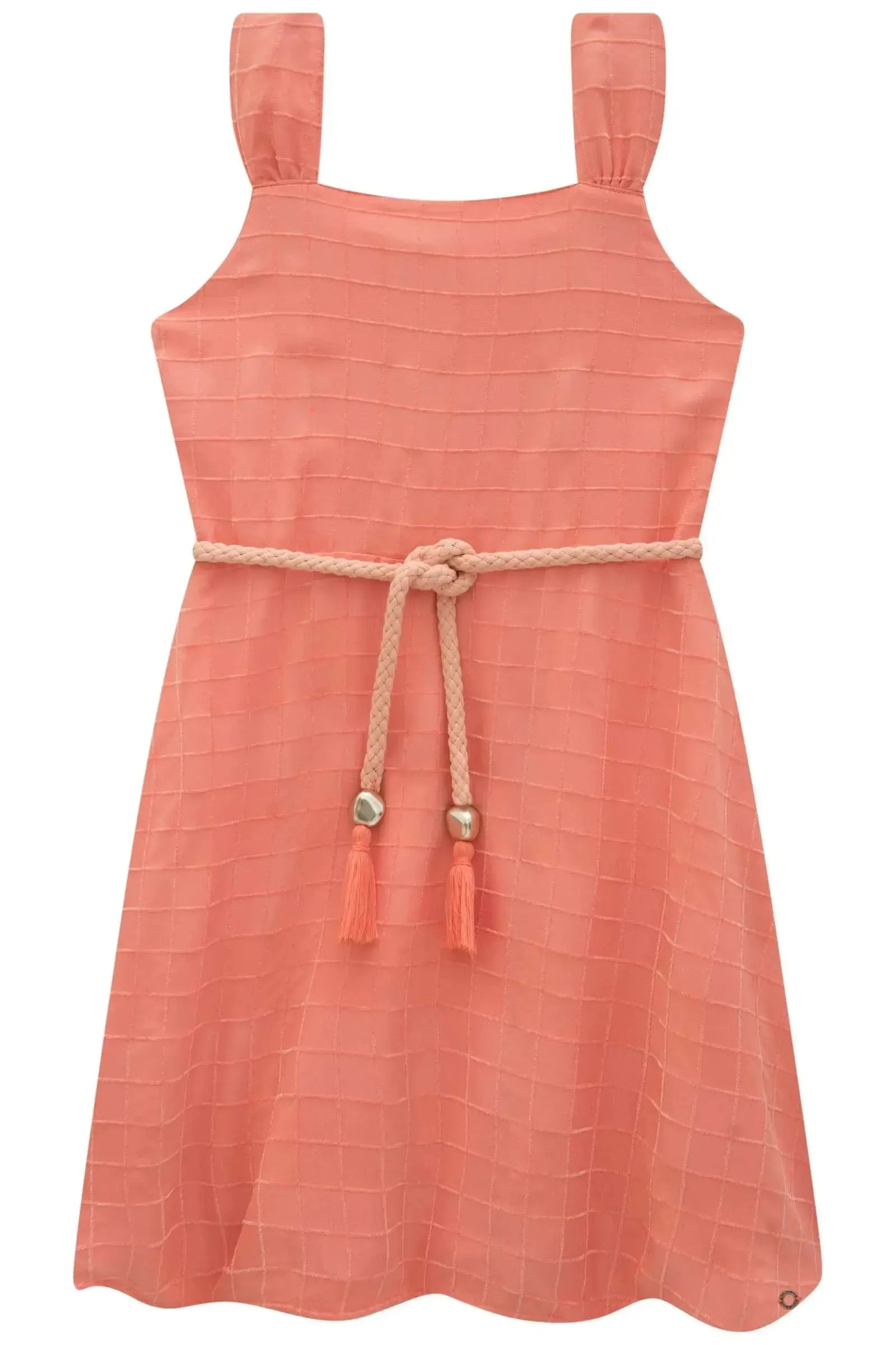 Vestido em Tecido Grid Chenille 83668 Vic&Vicky Teen Menina