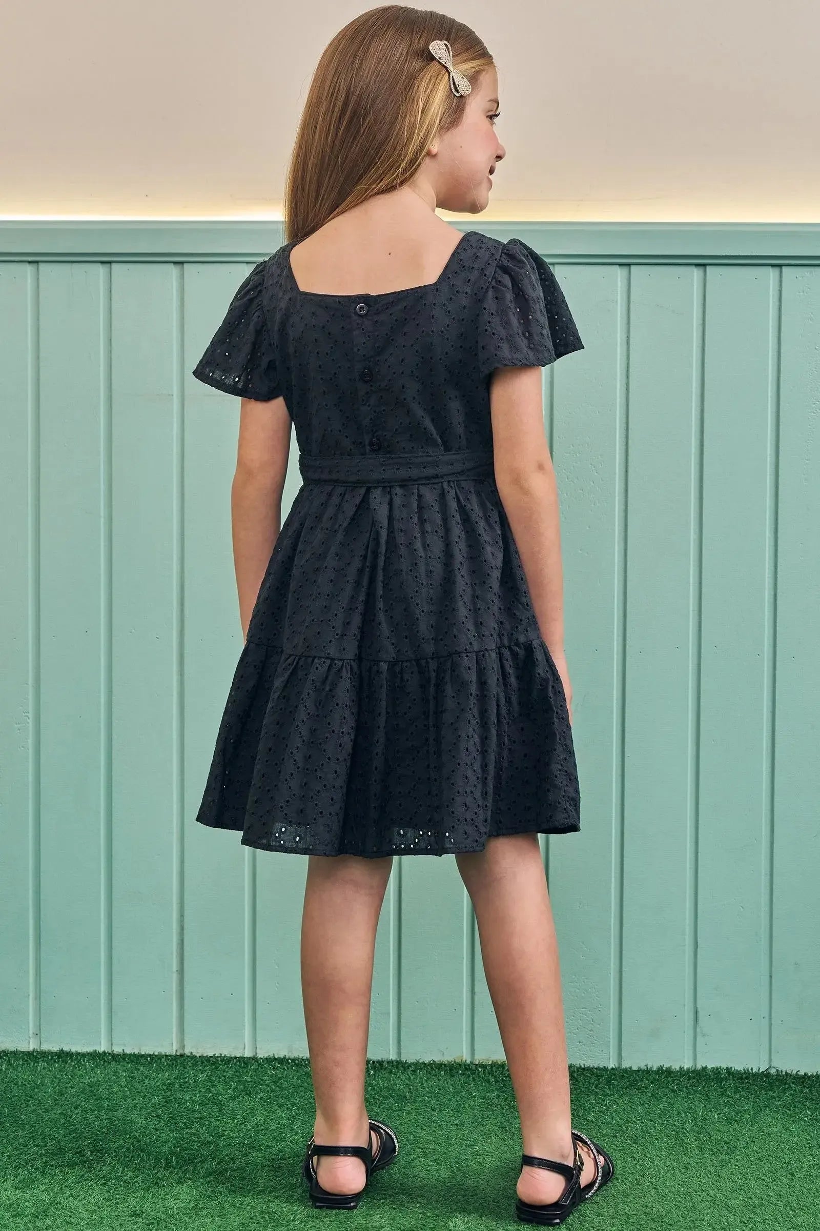 Vestido em Tecido Laise 100% Algodão 83757 Kukiê Infantil Menina