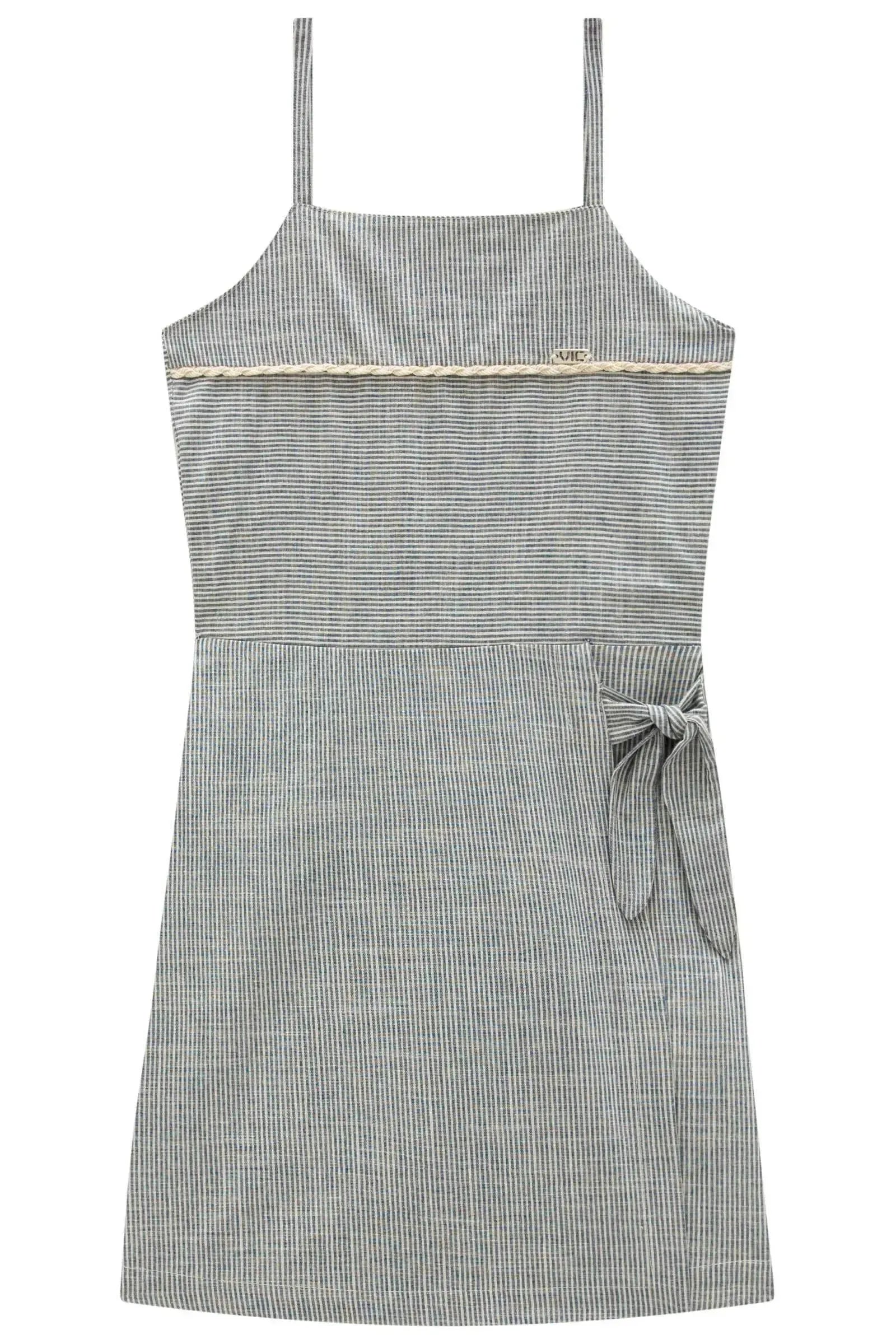 Vestido em Tecido Listrado 98895 Vic Teen Menina