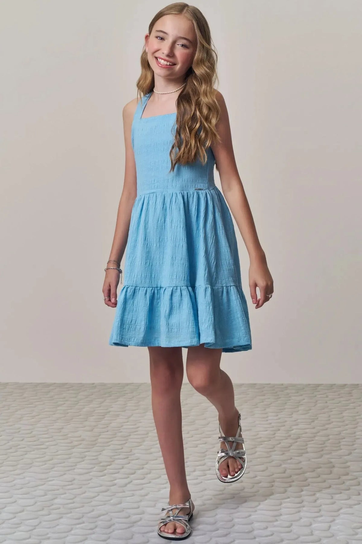 Vestido em Tecido Plano Aimee 98191 Lilimoon Teen Menina