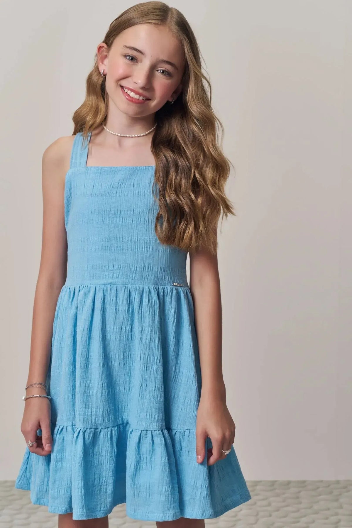 Vestido em Tecido Plano Aimee 98191 Lilimoon Teen Menina